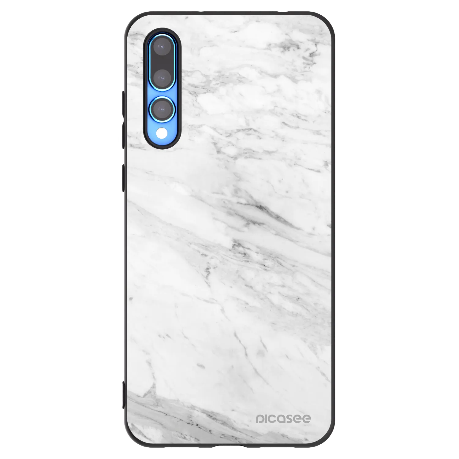 Picasee crna silikonska maskica za Huawei P20 Pro - White marble