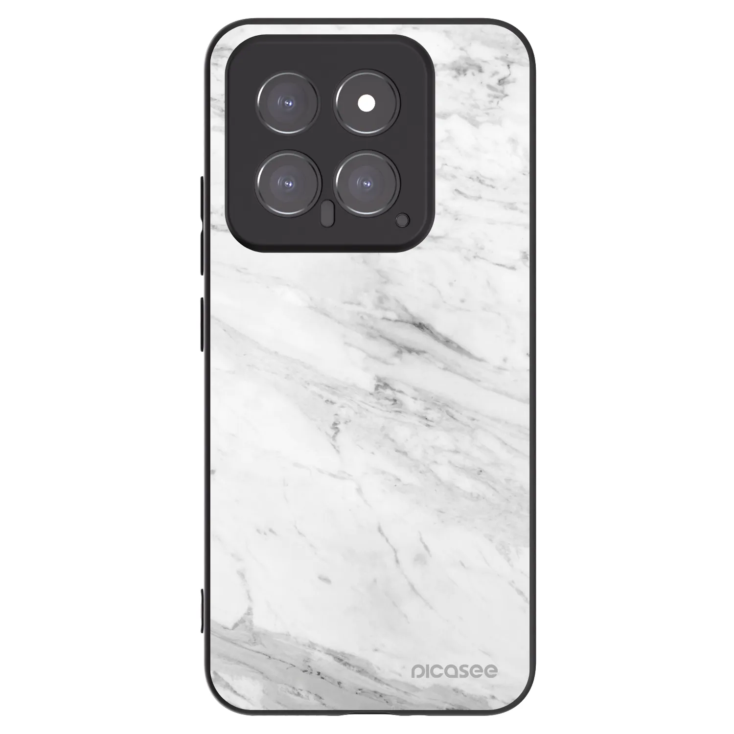 Picasee crna silikonska maskica za Xiaomi 14 - White marble