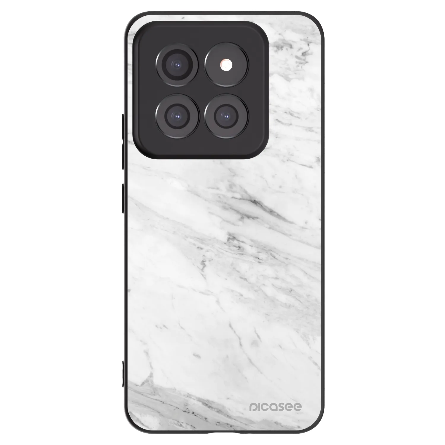 Picasee crna silikonska maskica za Xiaomi 14 Pro - White marble