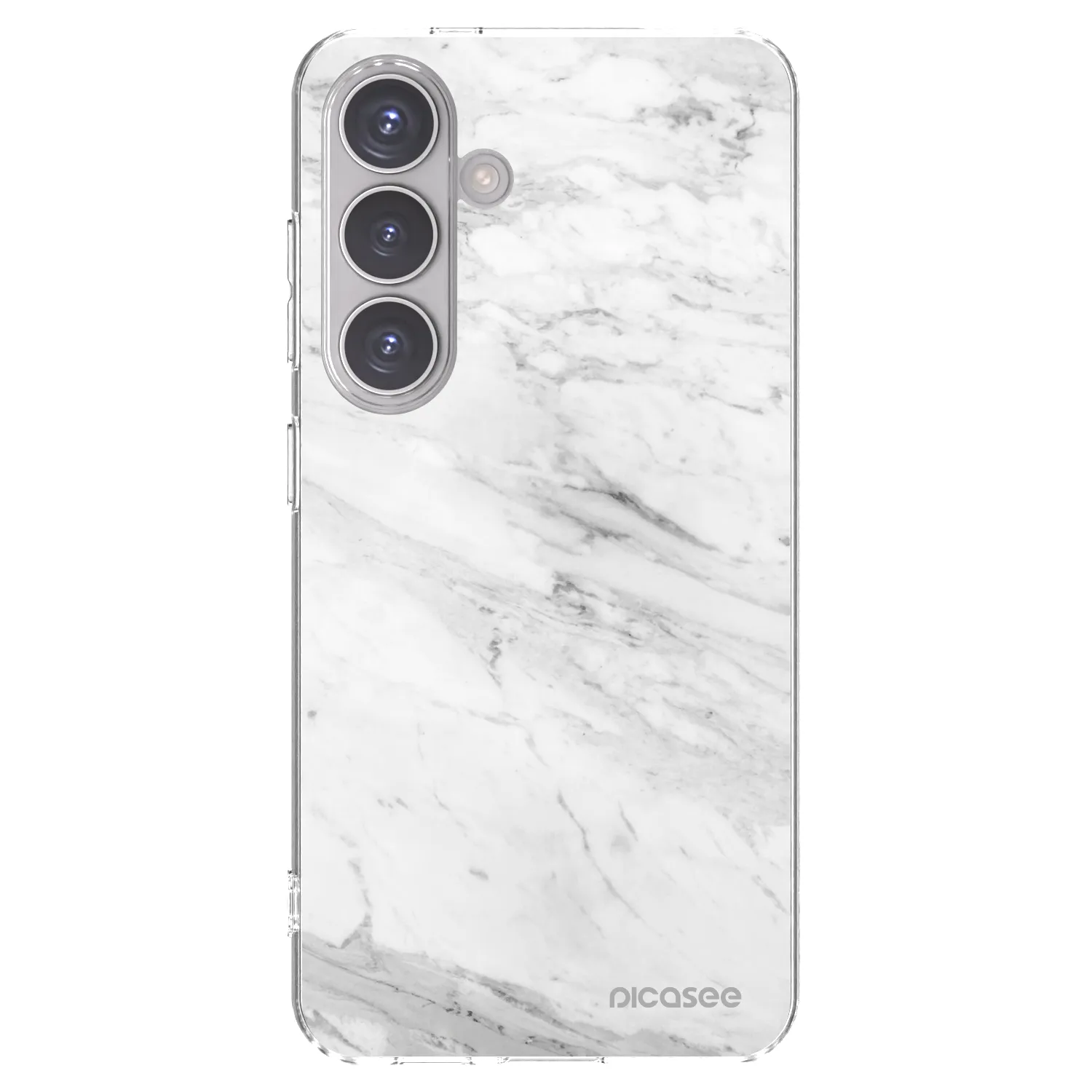 Picasee silikonska prozirna maskica za Samsung Galaxy S24 S921B 5G - White marble