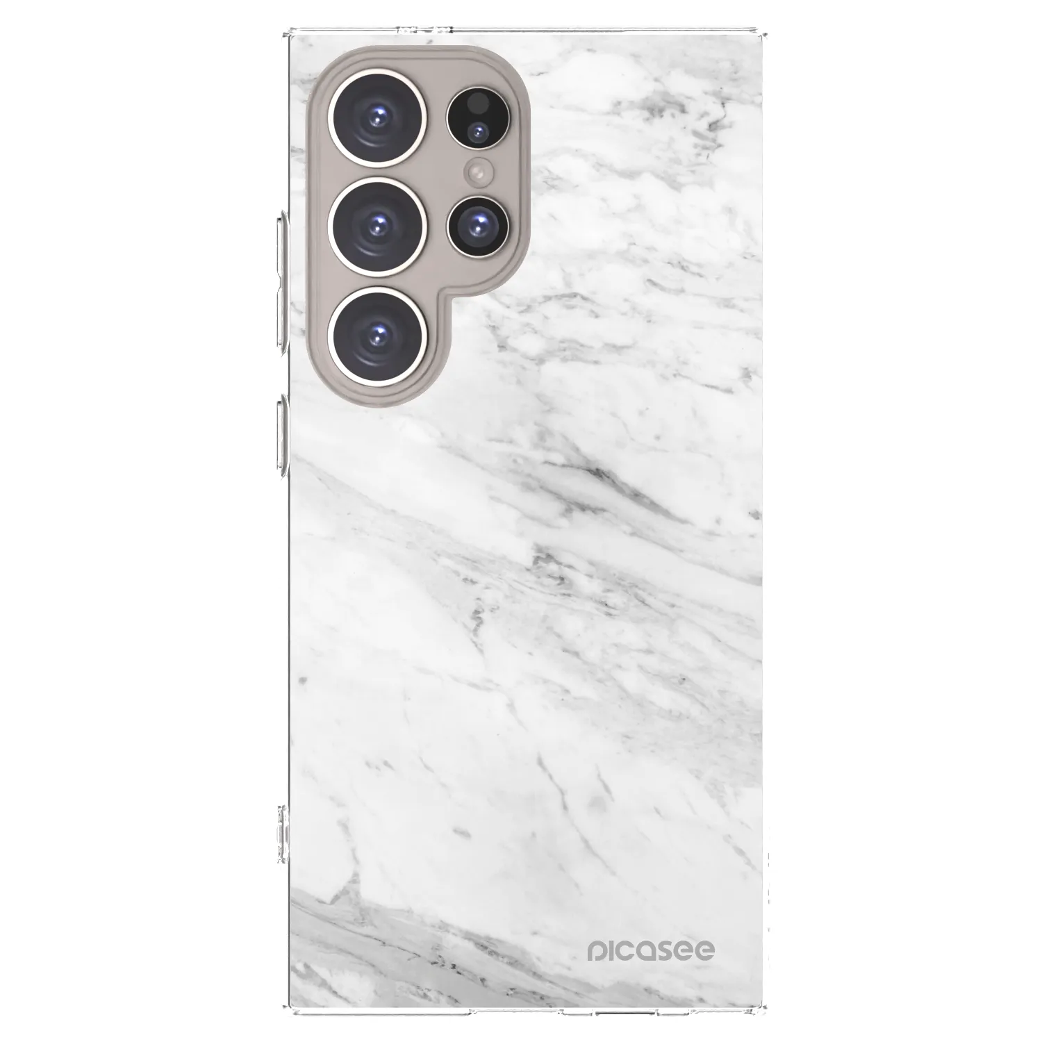 Picasee silikonska prozirna maskica za Samsung Galaxy S24 Ultra S928B 5G - White marble