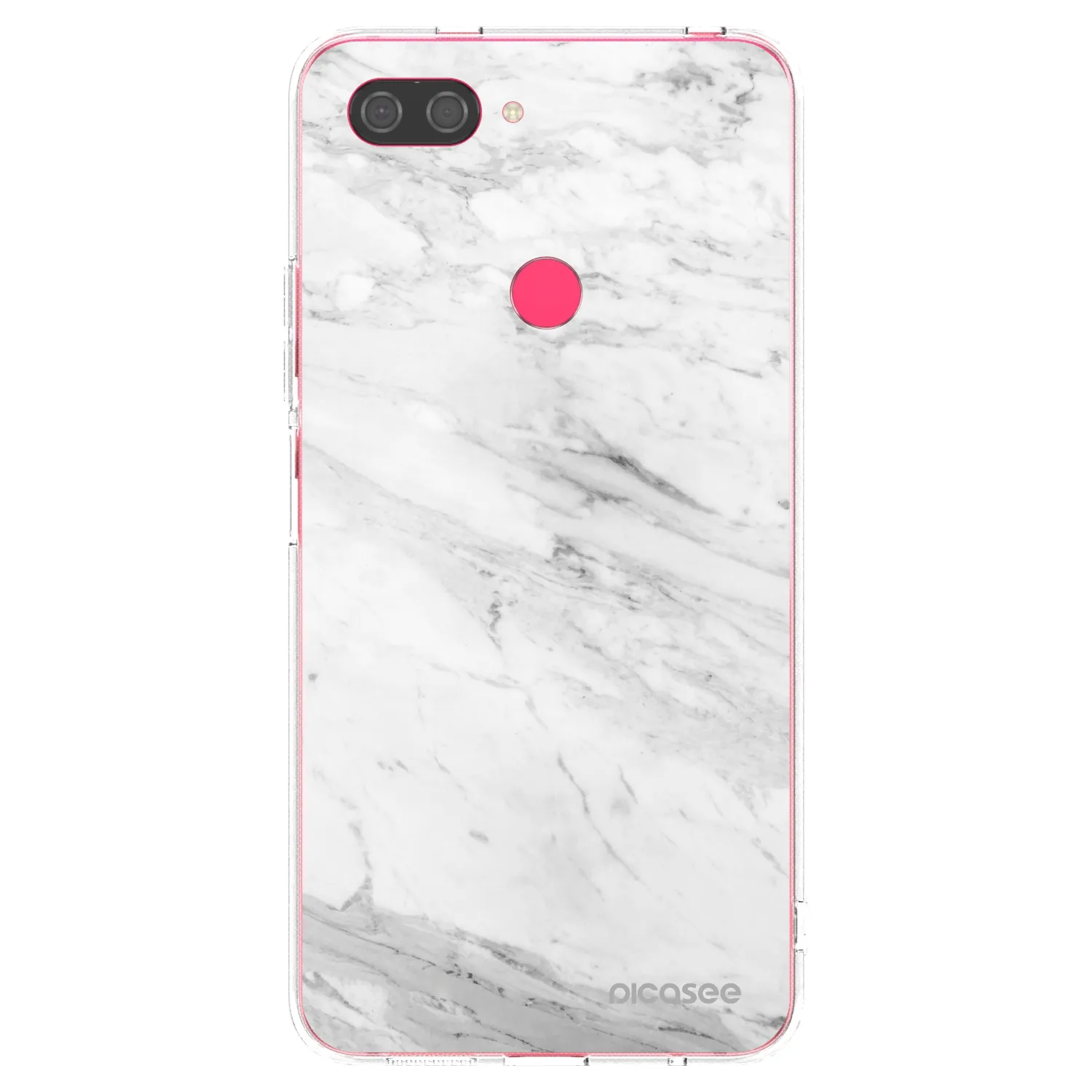 Picasee silikonska prozirna maskica za Xiaomi Mi 8 Lite - White marble