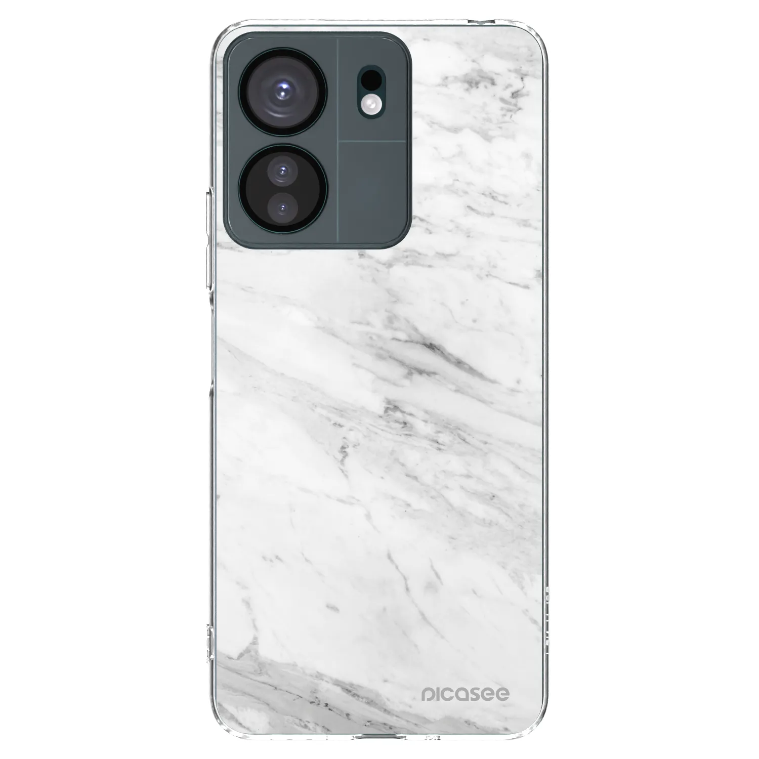 Picasee silikonska prozirna maskica za Xiaomi Redmi 13C 4G - White marble