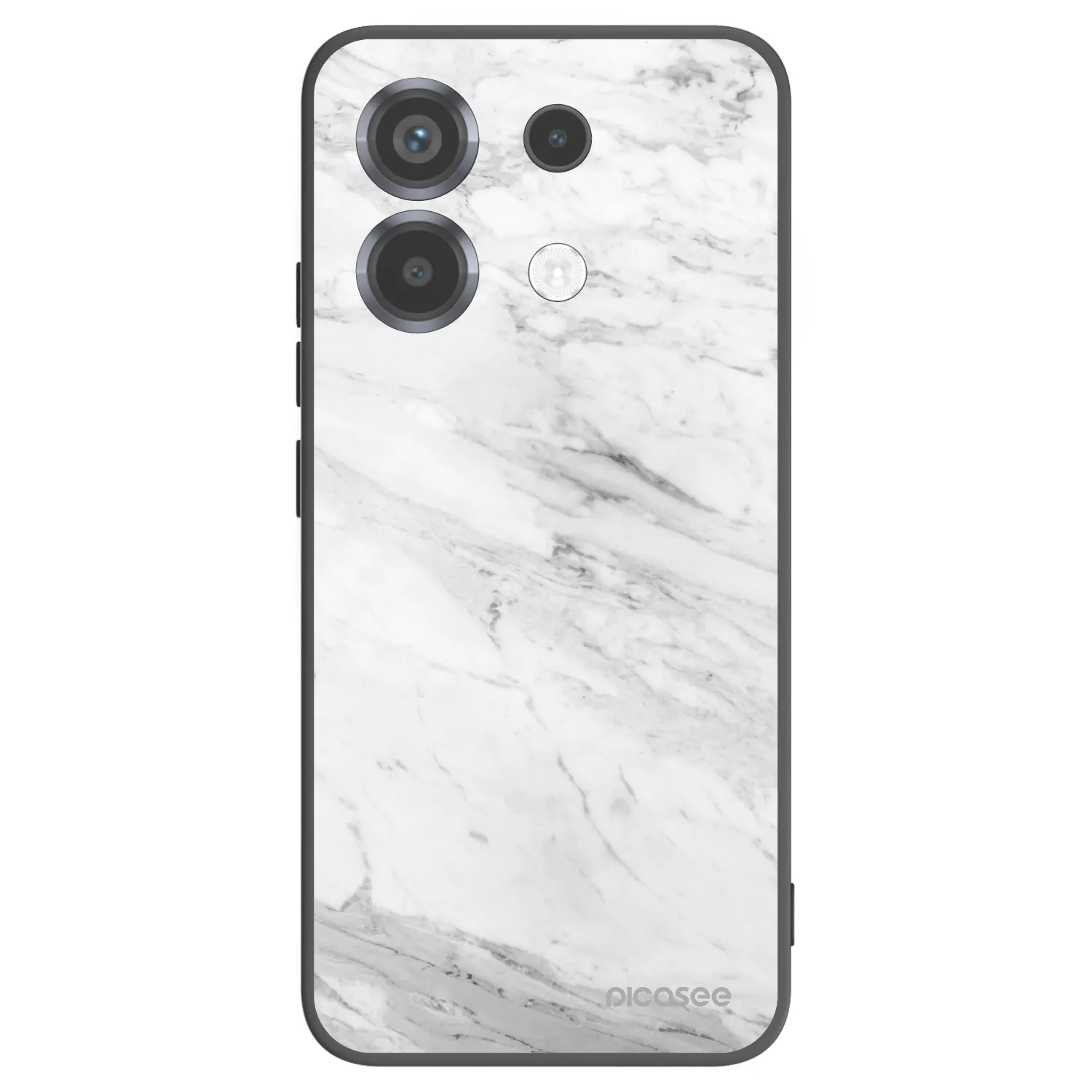 Picasee crna silikonska maskica za Xiaomi Poco X6 - White marble