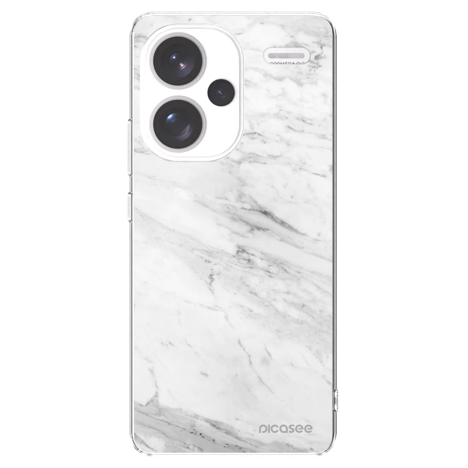 Picasee silikonska prozirna maskica za Xiaomi Redmi Note 13 Pro+ 5G - White marble