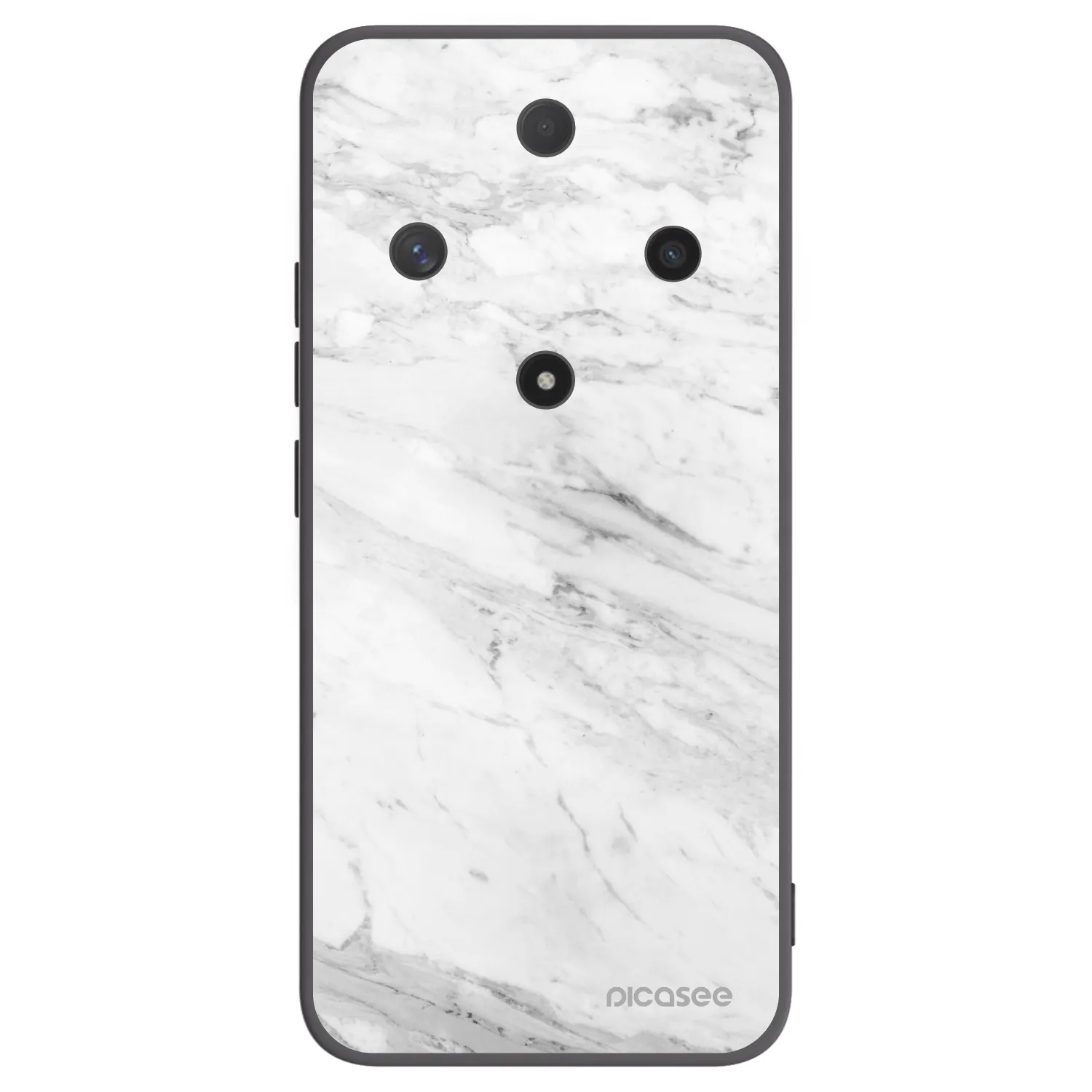Picasee crna silikonska maskica za Honor Magic6 Lite 5G - White marble