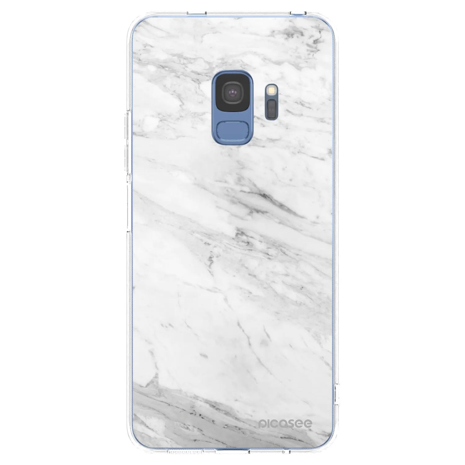 Picasee silikonska prozirna maskica za Samsung Galaxy S9 G960F - White marble