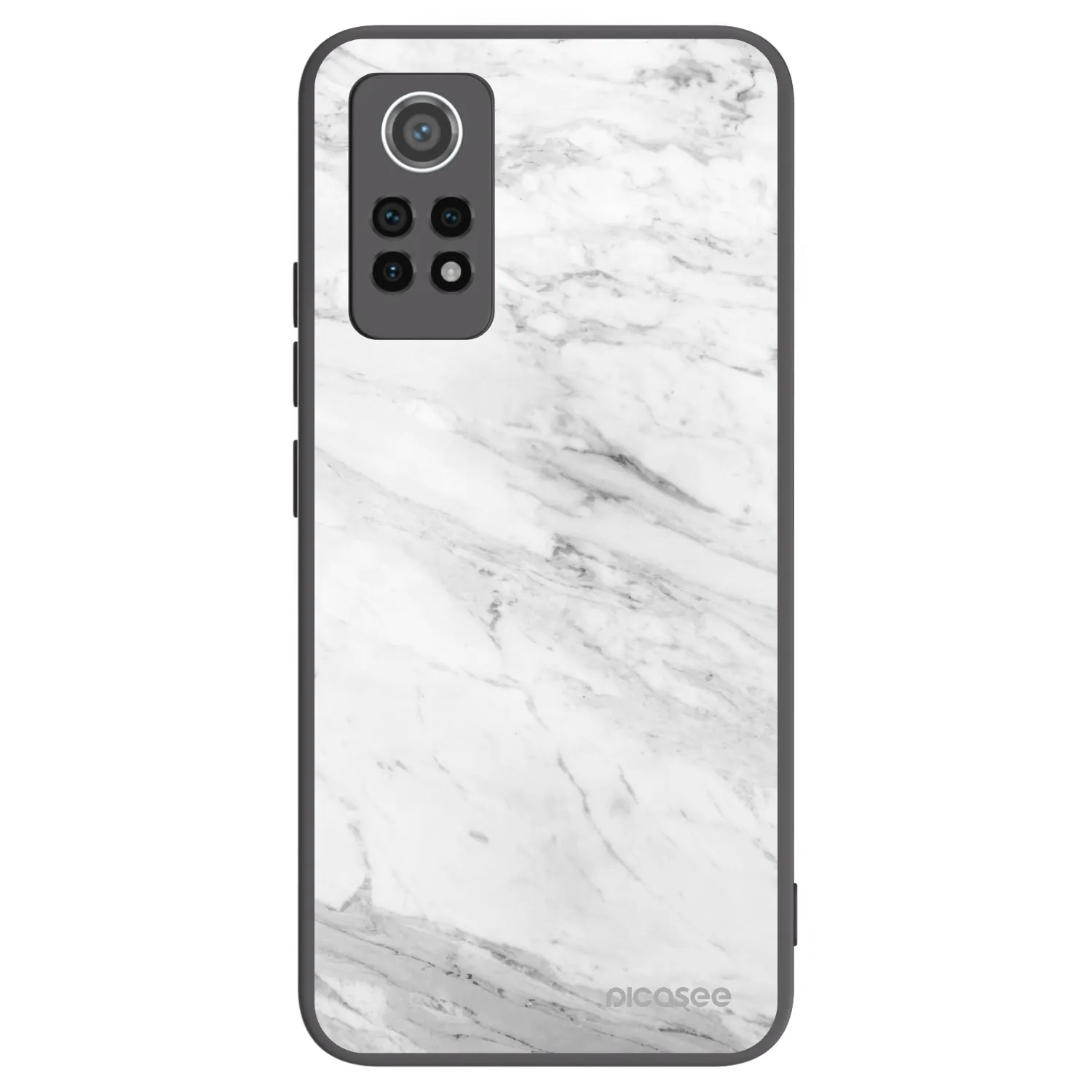 Picasee crna silikonska maskica za Xiaomi Redmi Note 12 Pro 4G - White marble