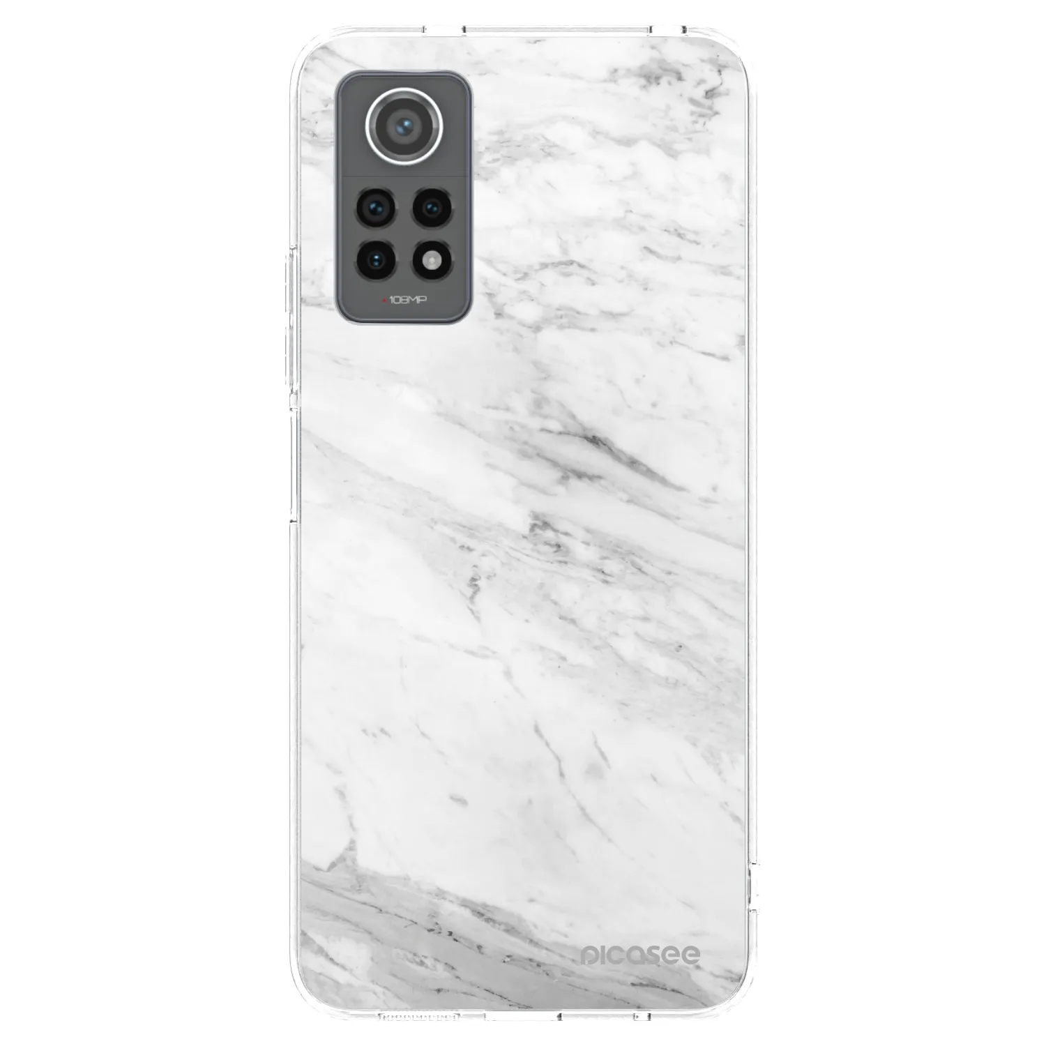 Picasee silikonska prozirna maskica za Xiaomi Redmi Note 12 Pro 4G - White marble
