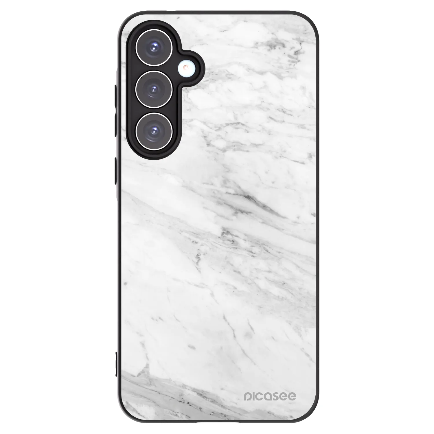 Picasee crna silikonska maskica za Samsung Galaxy A55 5G A556B - White marble
