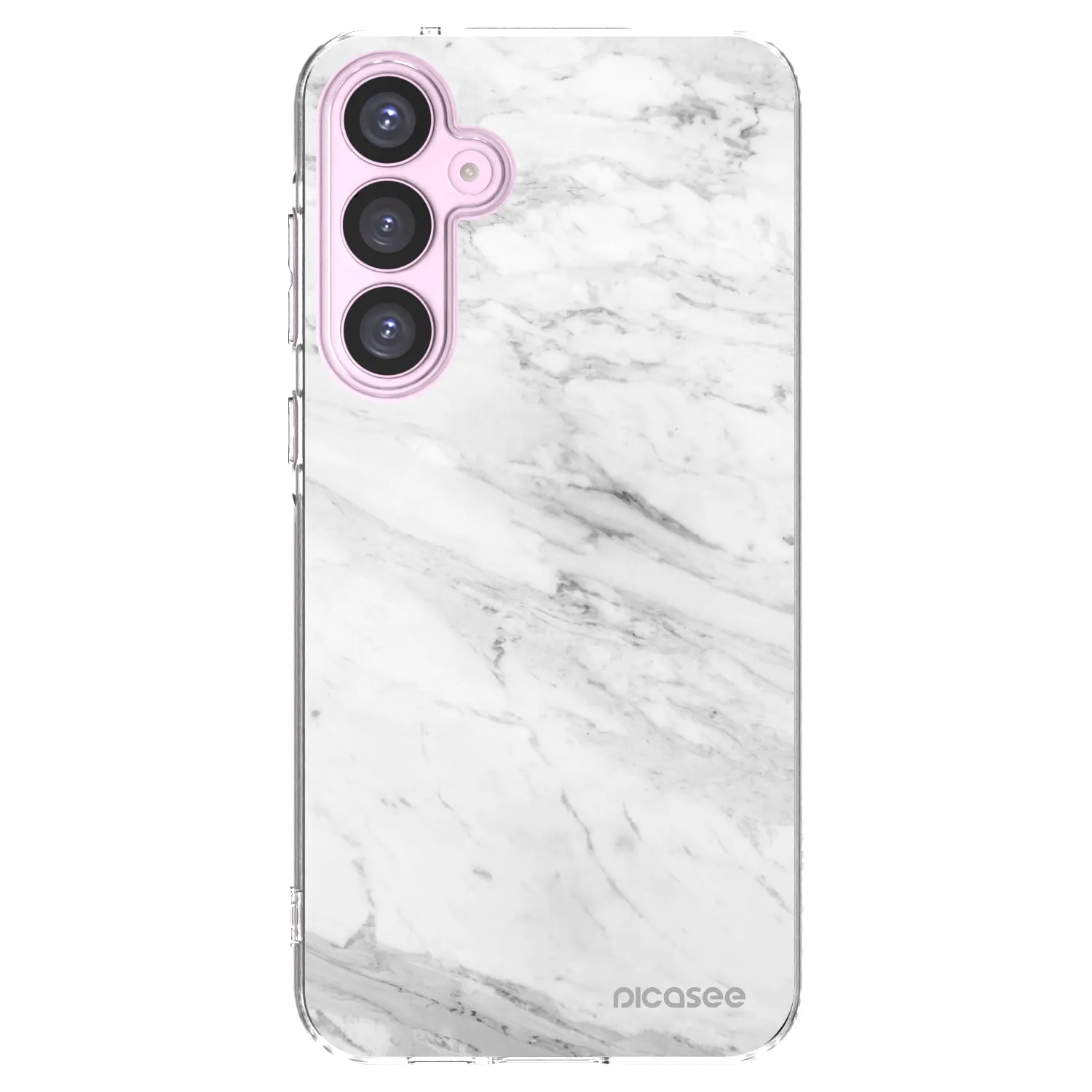 Picasee silikonska prozirna maskica za Samsung Galaxy A55 5G A556B - White marble