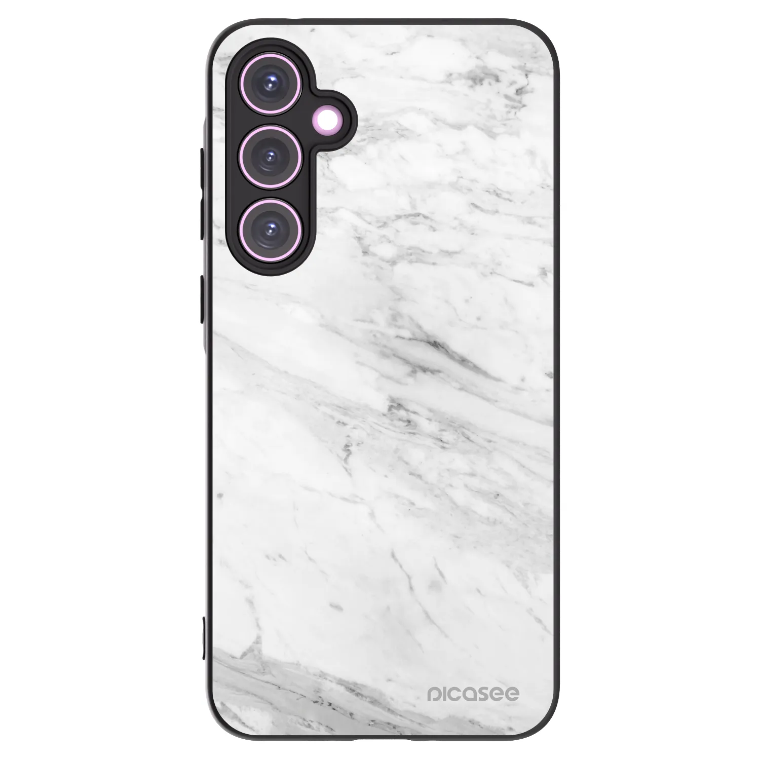 Picasee crna silikonska maskica za Samsung Galaxy A35 5G A356B - White marble