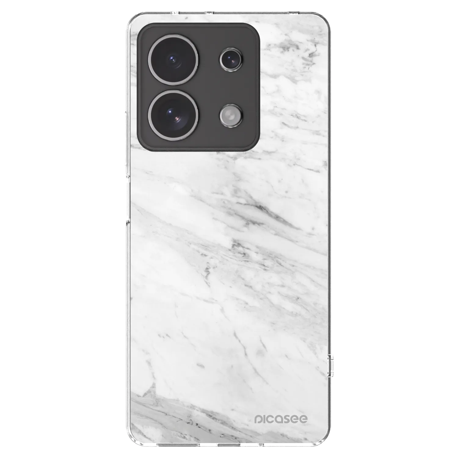 Picasee silikonska prozirna maskica za Xiaomi Redmi Note 13 4G - White marble