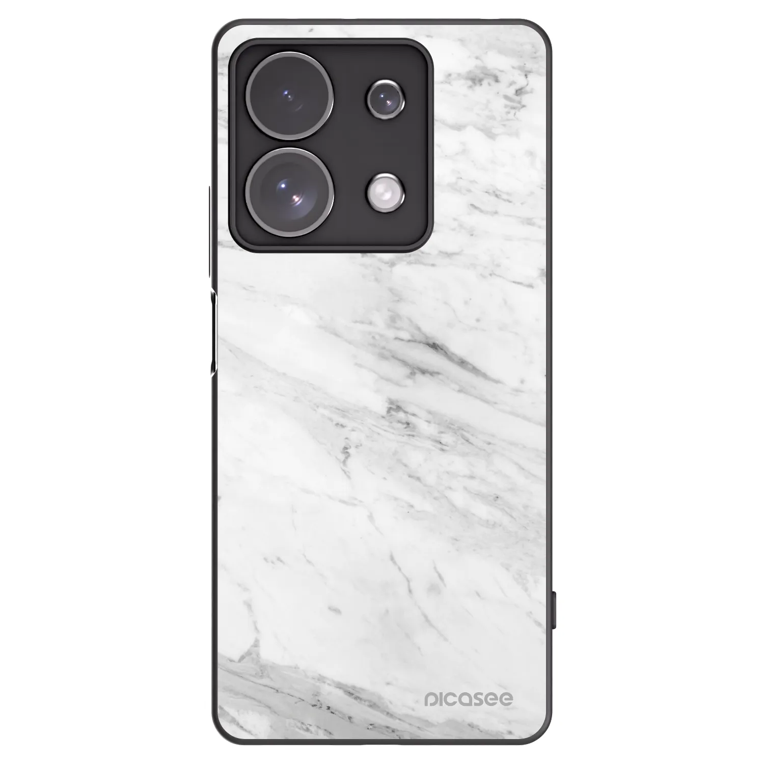 Picasee crna silikonska maskica za Xiaomi Redmi Note 13 Pro 4G - White marble