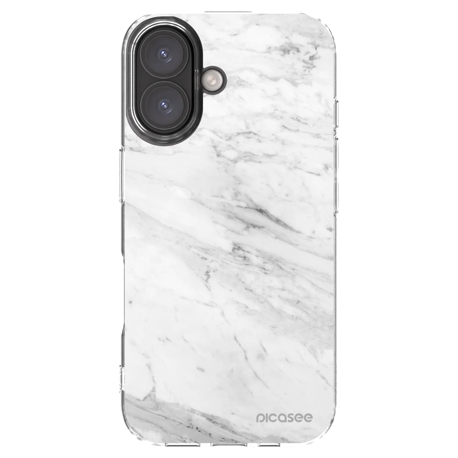 Picasee silikonska prozirna maskica za Apple iPhone 16 - White marble