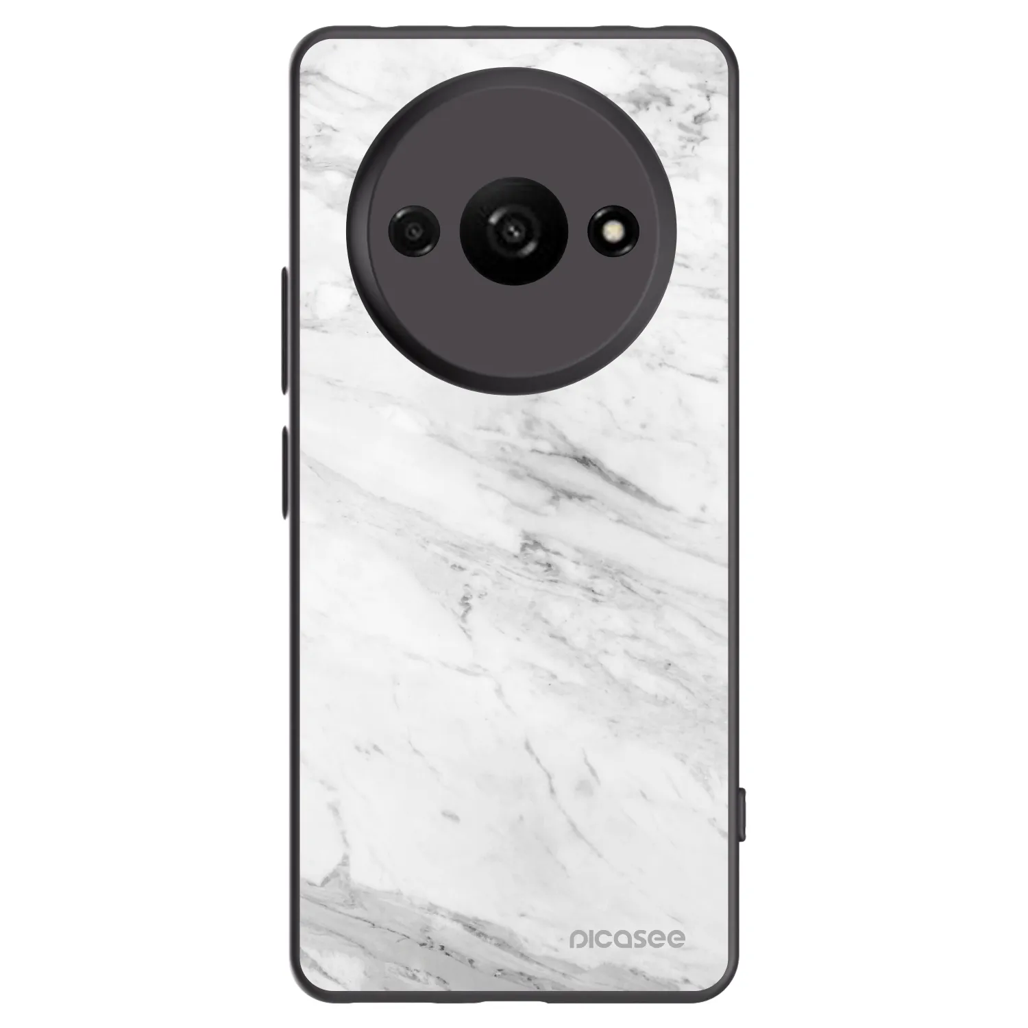 Picasee crna silikonska maskica za Xiaomi Redmi A3 - White marble