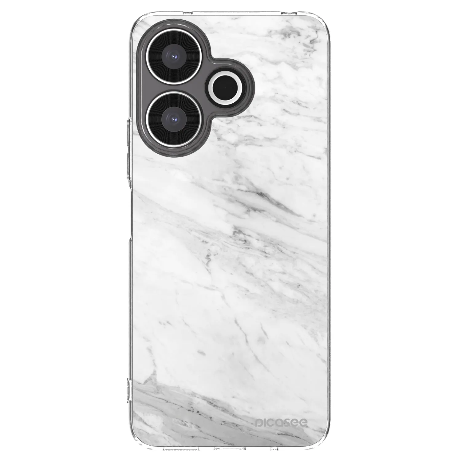 Picasee silikonska prozirna maskica za Xiaomi Redmi 13 4G - White marble