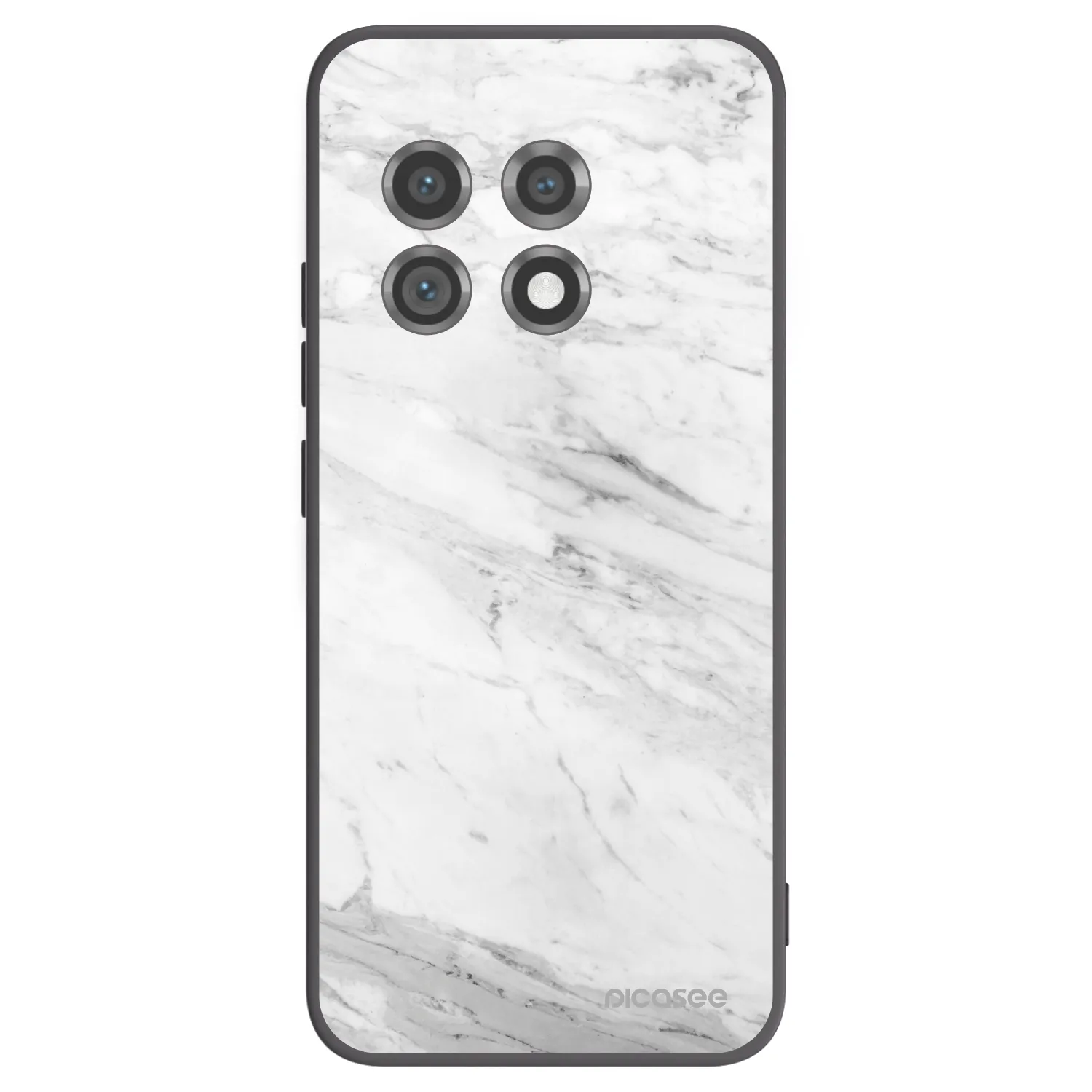 Picasee crna silikonska maskica za OnePlus 11 5G - White marble