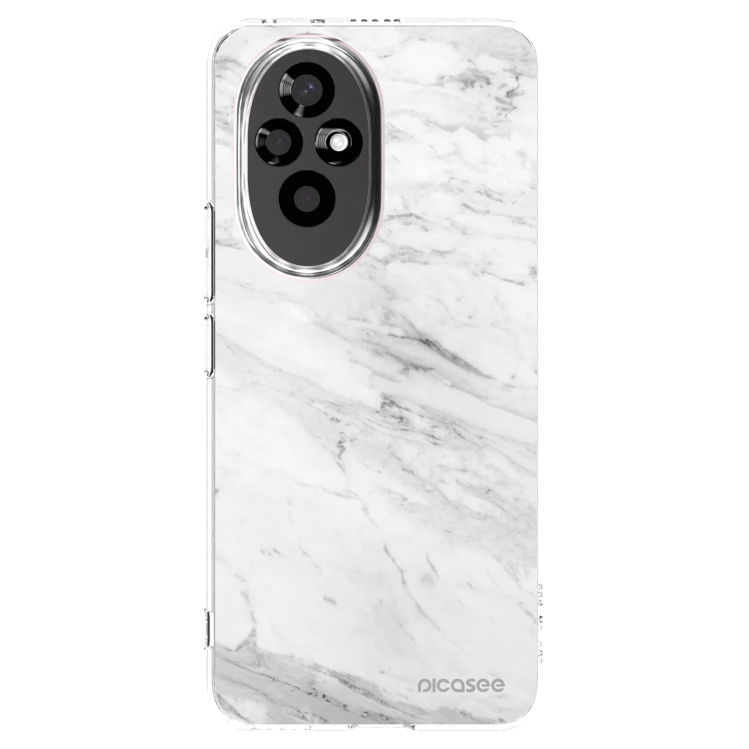 Picasee silikonska prozirna maskica za Honor 200 Pro 5G - White marble