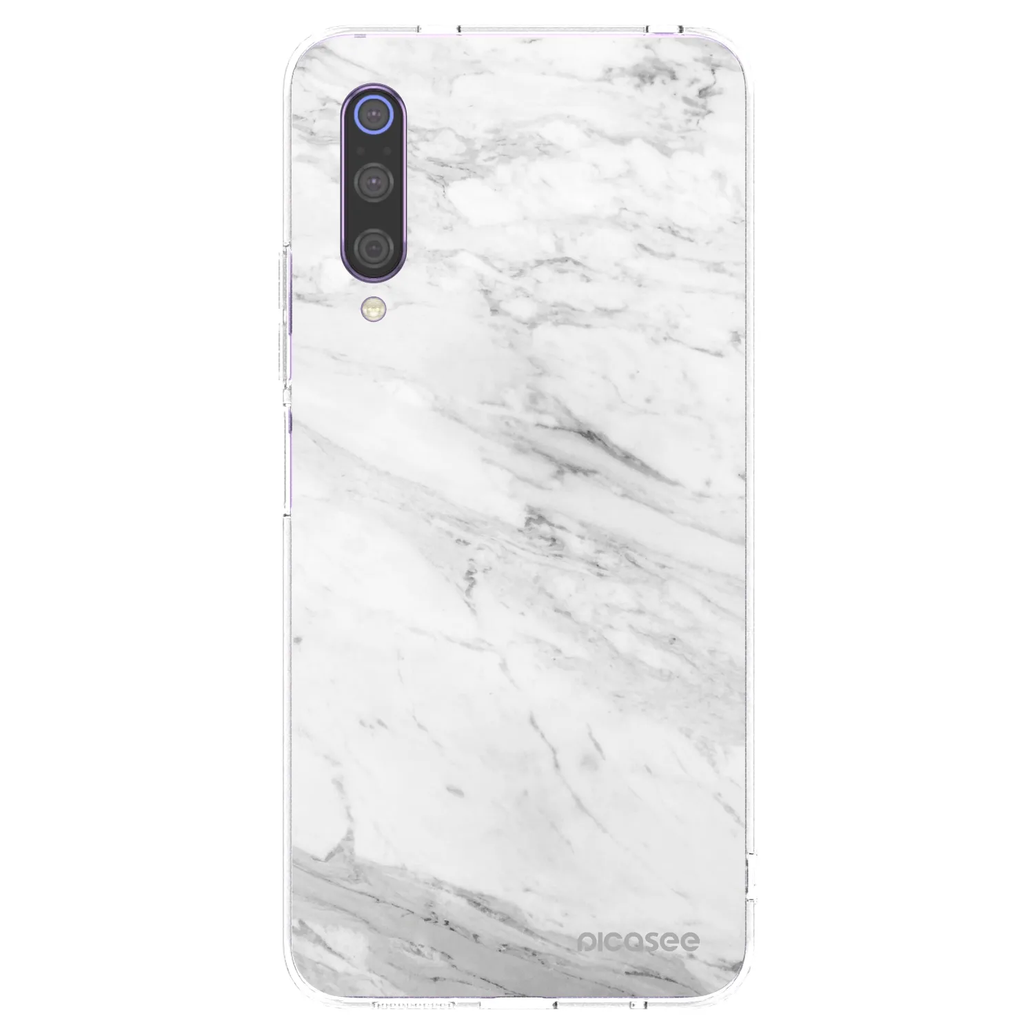 Picasee silikonska prozirna maskica za Xiaomi Mi 9 - White marble