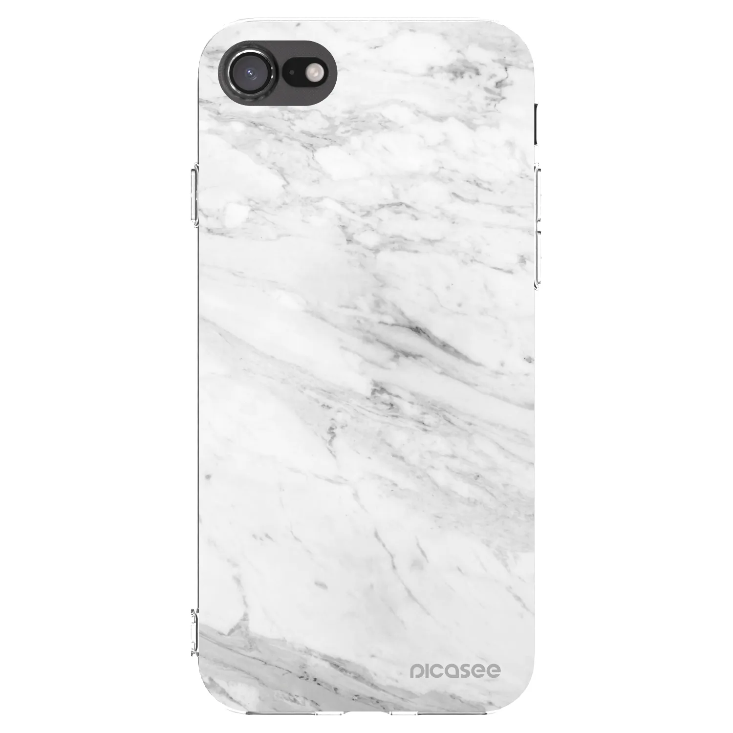 Picasee silikonska prozirna maskica za Apple iPhone 7 - White marble
