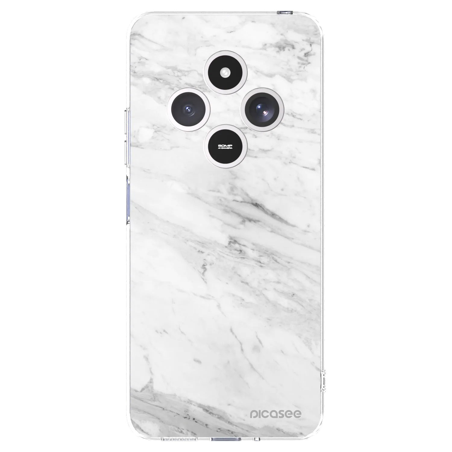 Picasee silikonska prozirna maskica za Xiaomi Redmi 14C - White marble