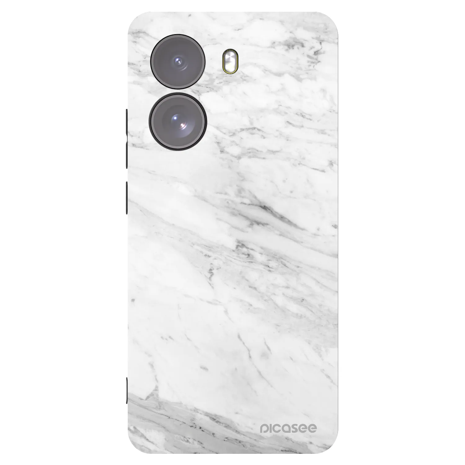 Picasee crna silikonska maskica za Xiaomi Poco X7 - White marble