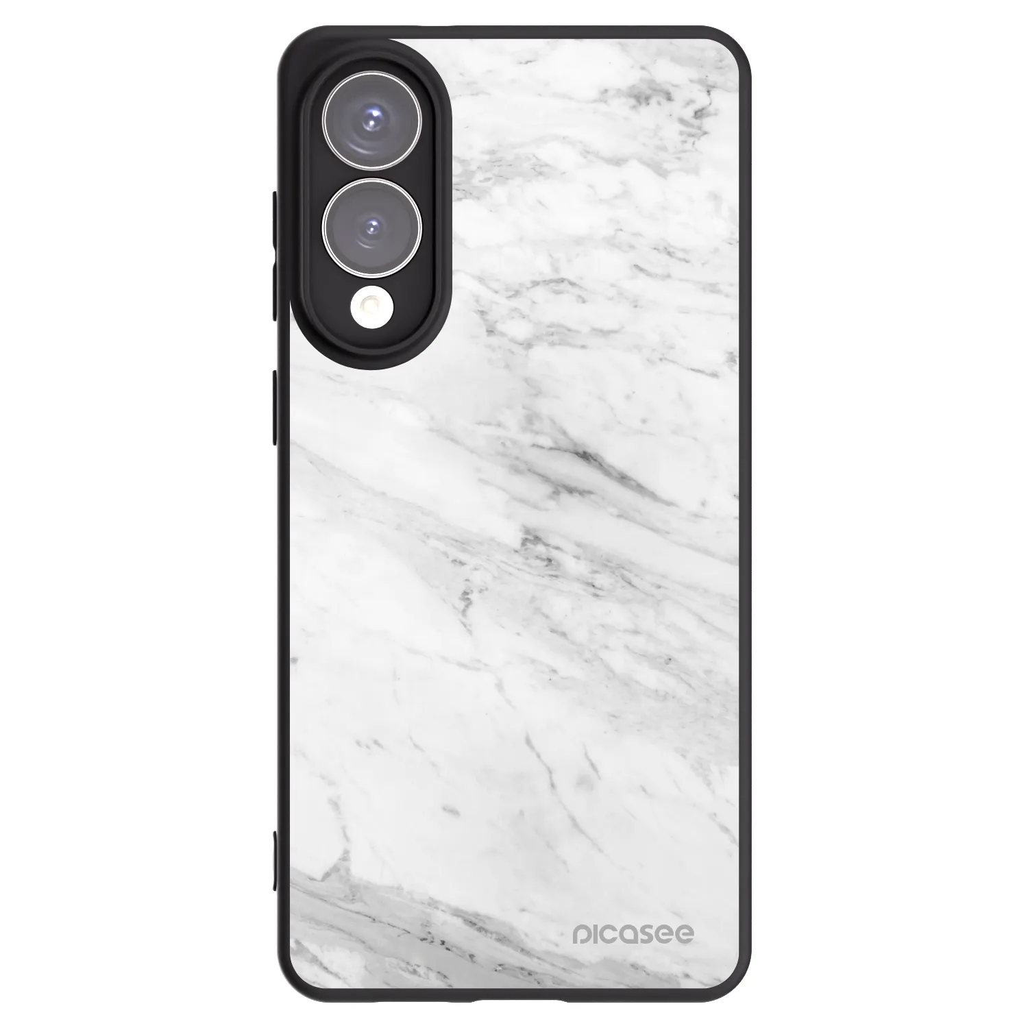 Picasee crna silikonska maskica za Samsung Galaxy S25 Edge 5G - White marble