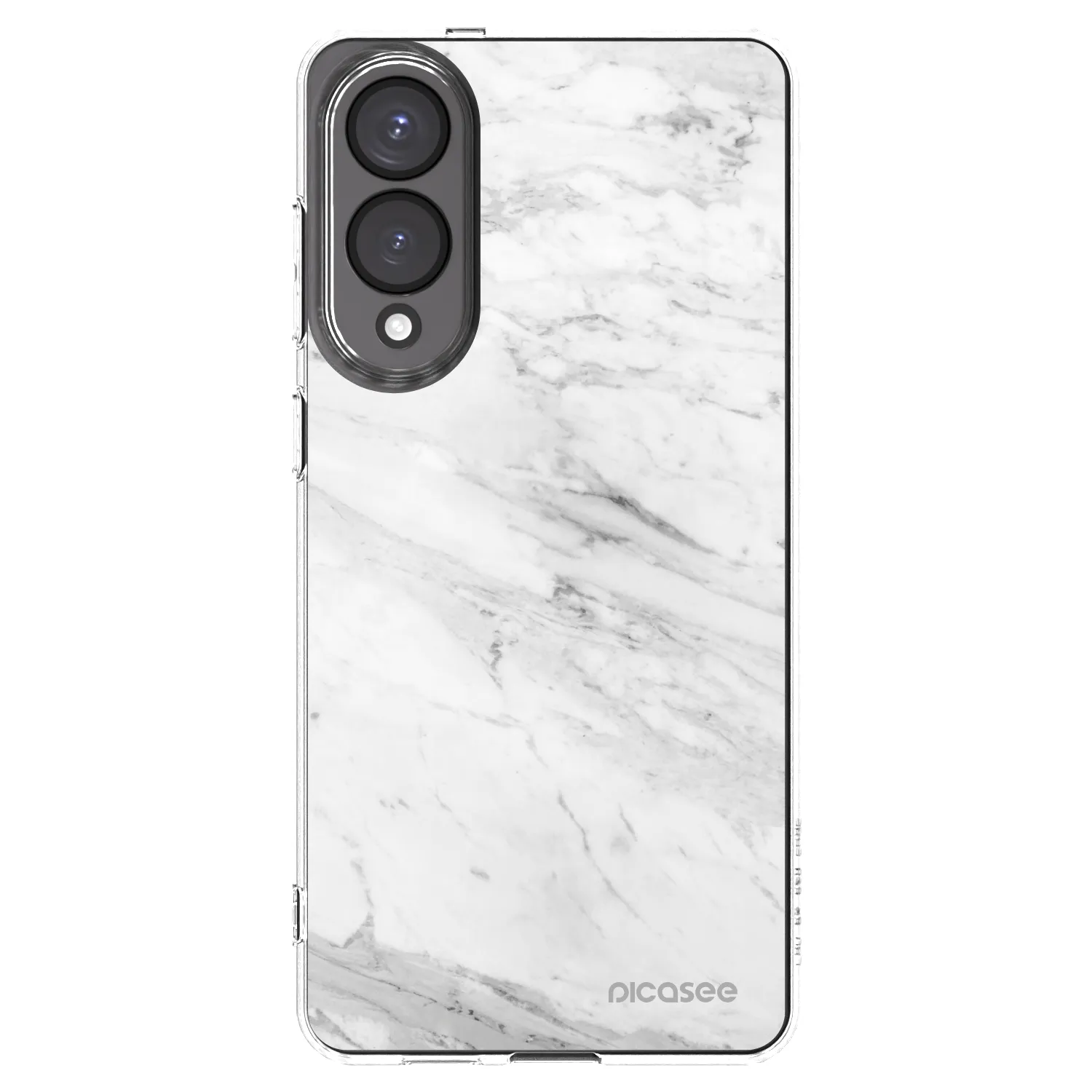 Picasee silikonska prozirna maskica za Samsung Galaxy S25 Edge 5G - White marble