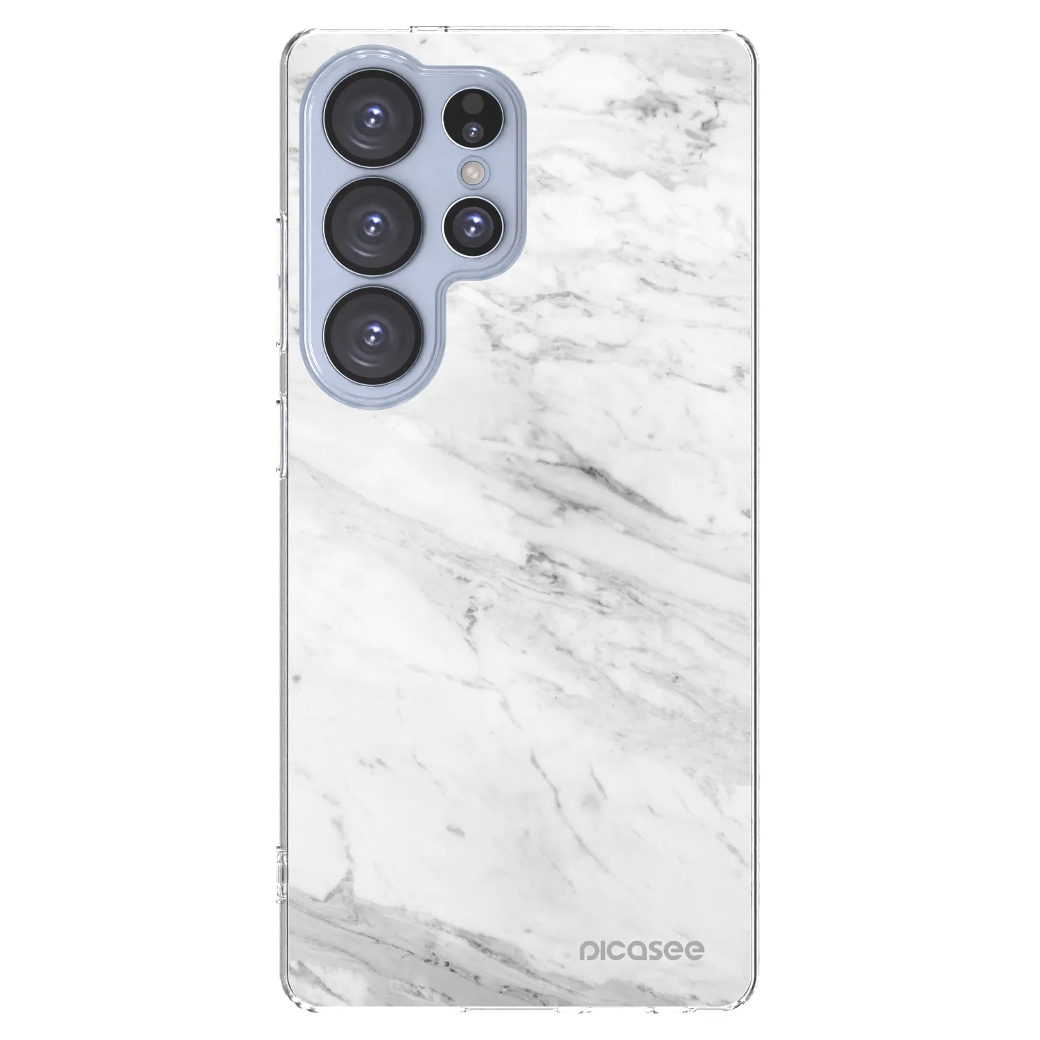 Picasee silikonska prozirna maskica za Samsung Galaxy S25 Ultra 5G - White marble