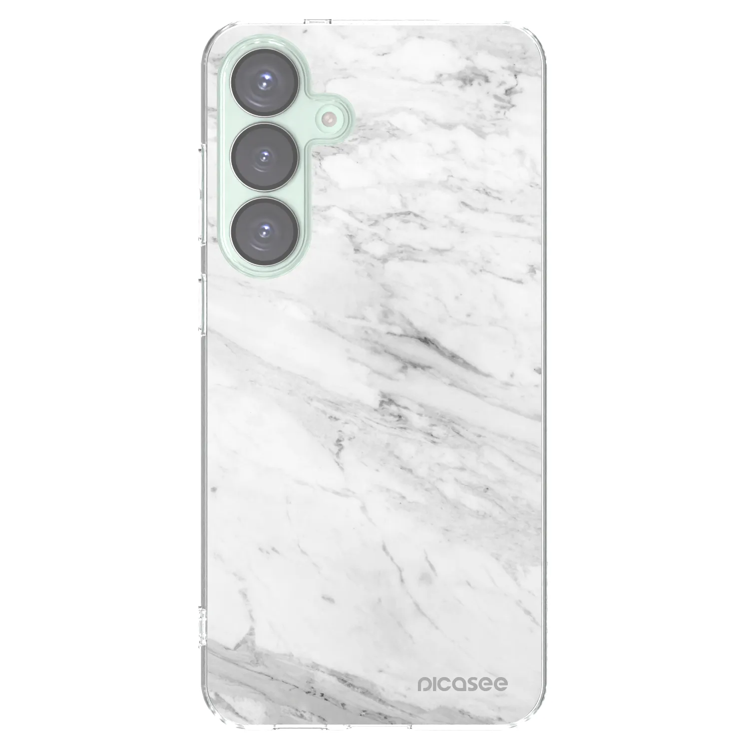 Picasee silikonska prozirna maskica za Samsung Galaxy S25+ 5G - White marble