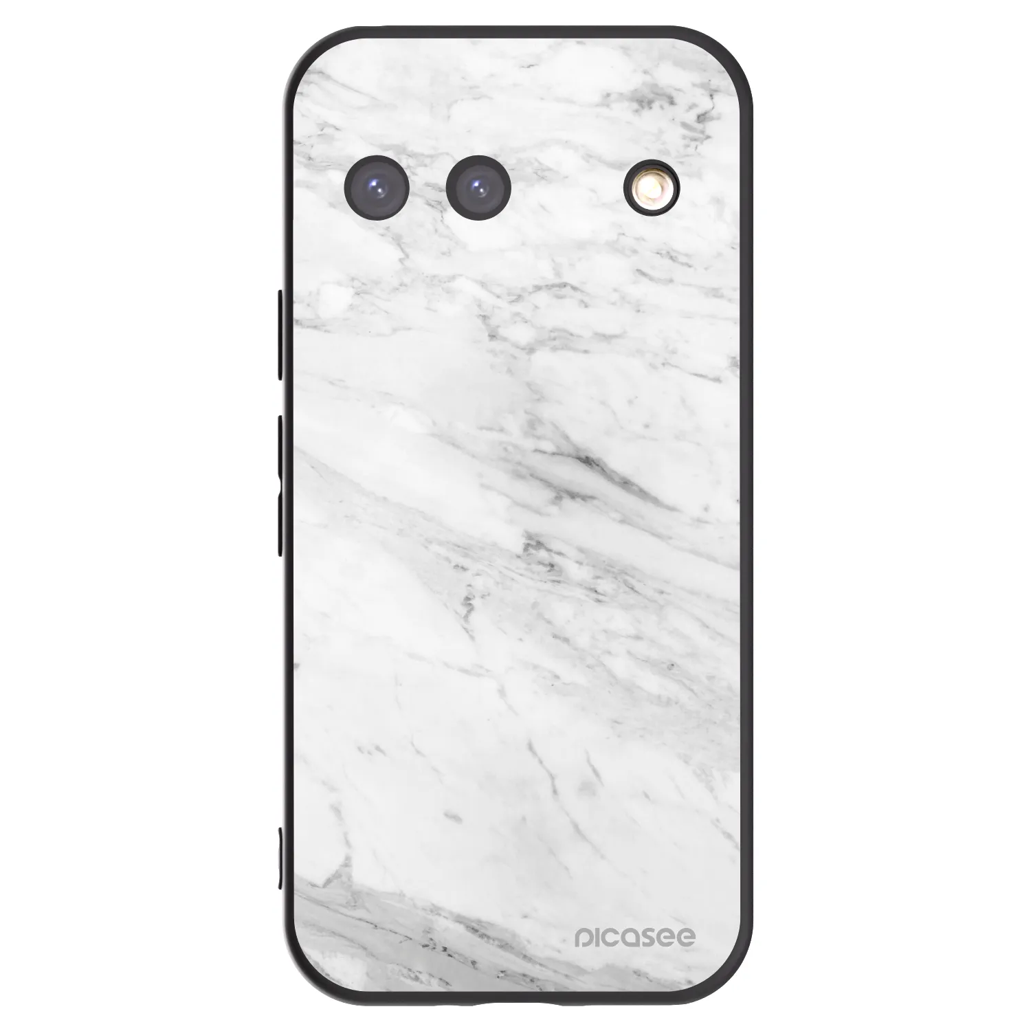 Picasee crna silikonska maskica za Google Pixel 9 - White marble