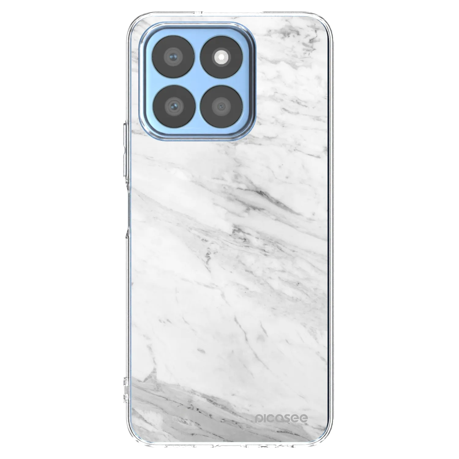Picasee silikonska prozirna maskica za Honor X8c - White marble