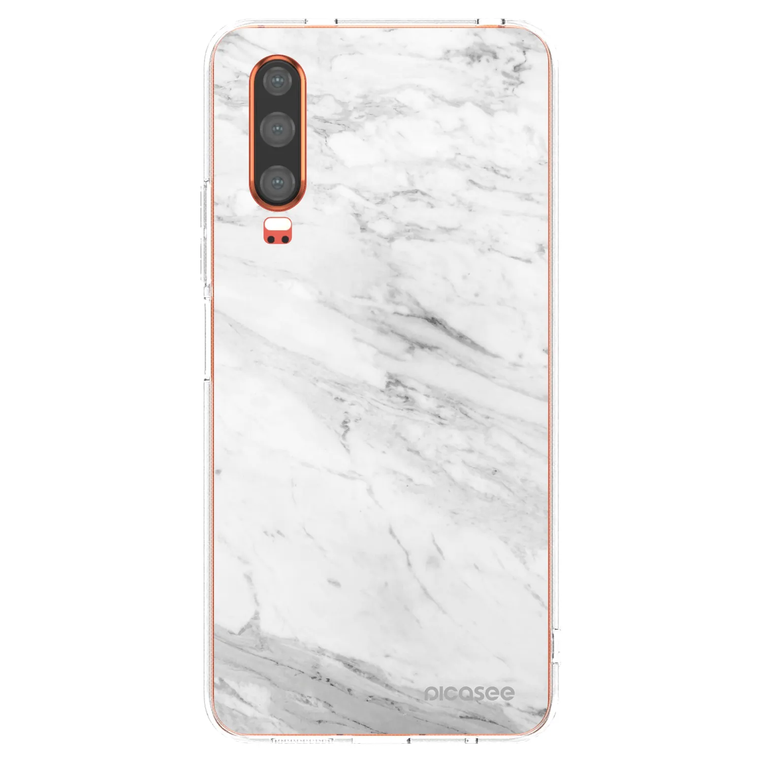 Picasee silikonska prozirna maskica za Huawei P30 - White marble