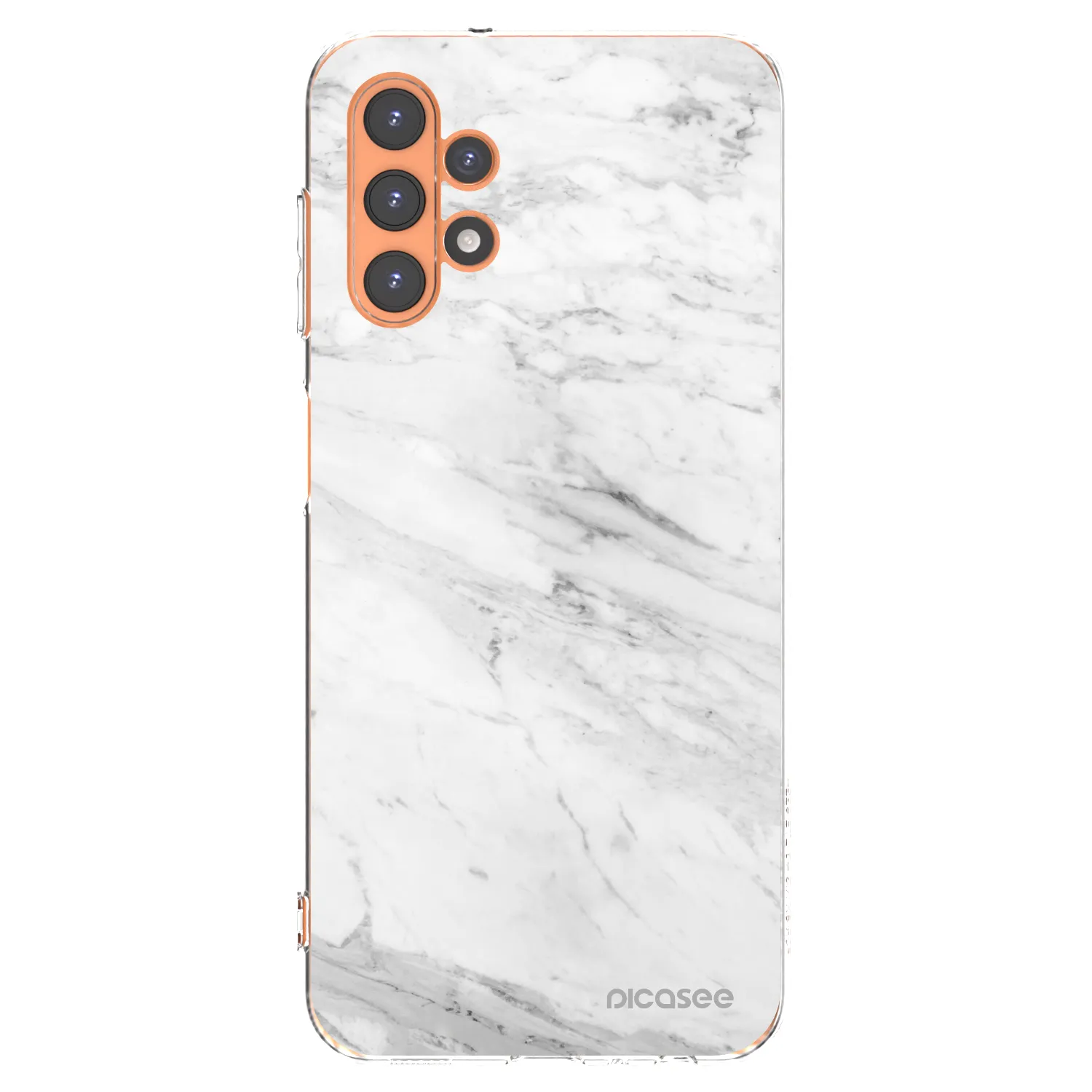Picasee silikonska prozirna maskica za Samsung Galaxy A13 5G - White marble