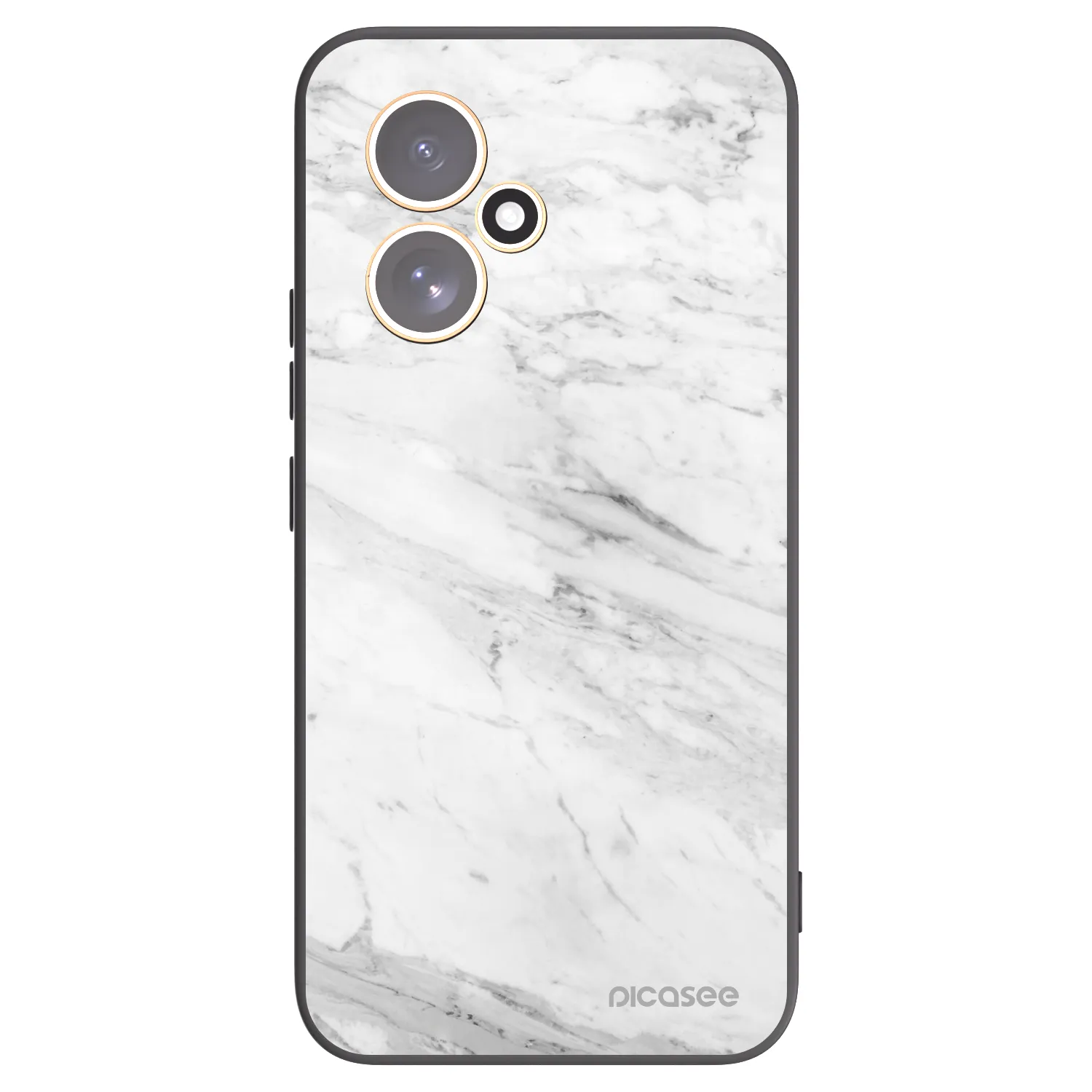 Picasee crna silikonska maskica za Honor 400 5G - White marble