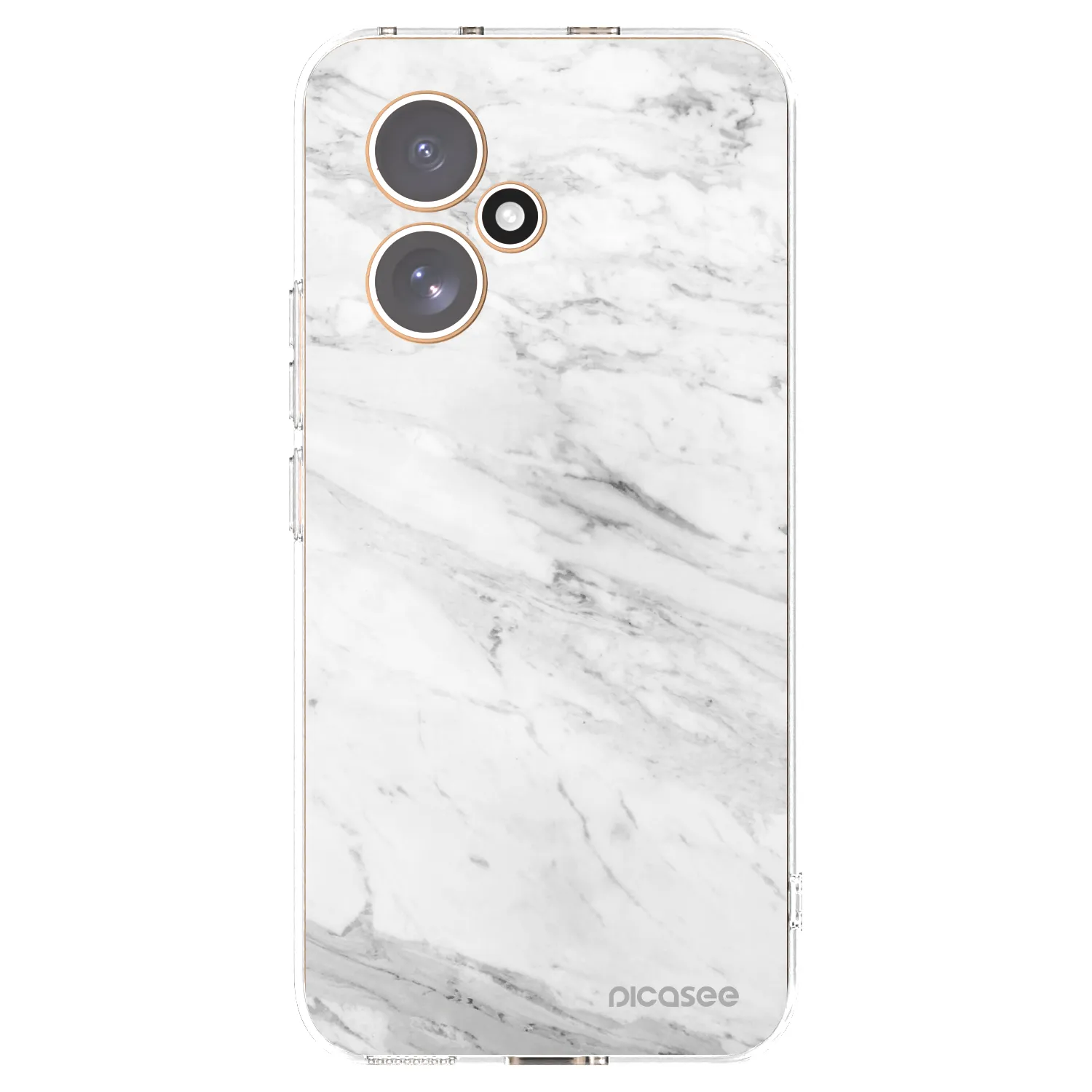 Picasee silikonska prozirna maskica za Honor 400 5G - White marble
