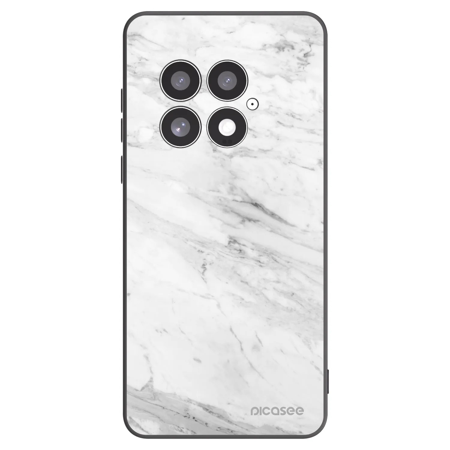 Picasee crna silikonska maskica za OnePlus 13 5G - White marble