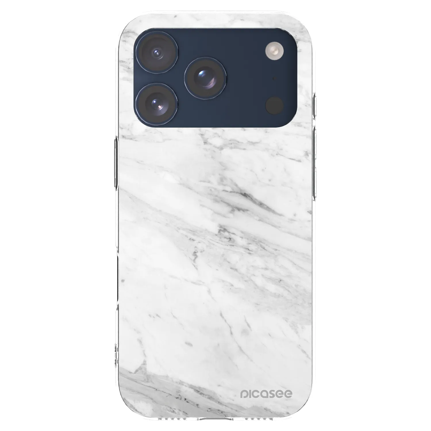 Picasee silikonska prozirna maskica za Apple iPhone 17 Pro - White marble