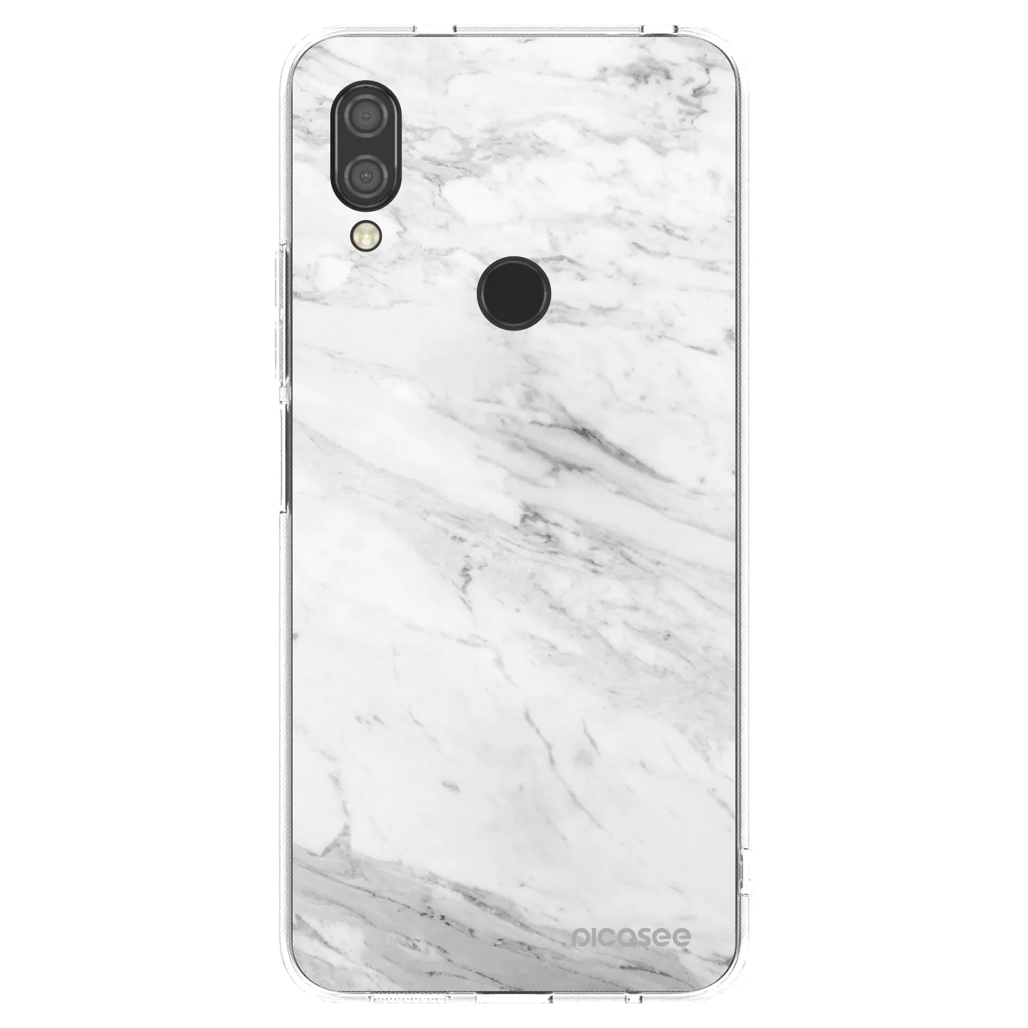 Picasee silikonska prozirna maskica za Xiaomi Redmi 7 - White marble