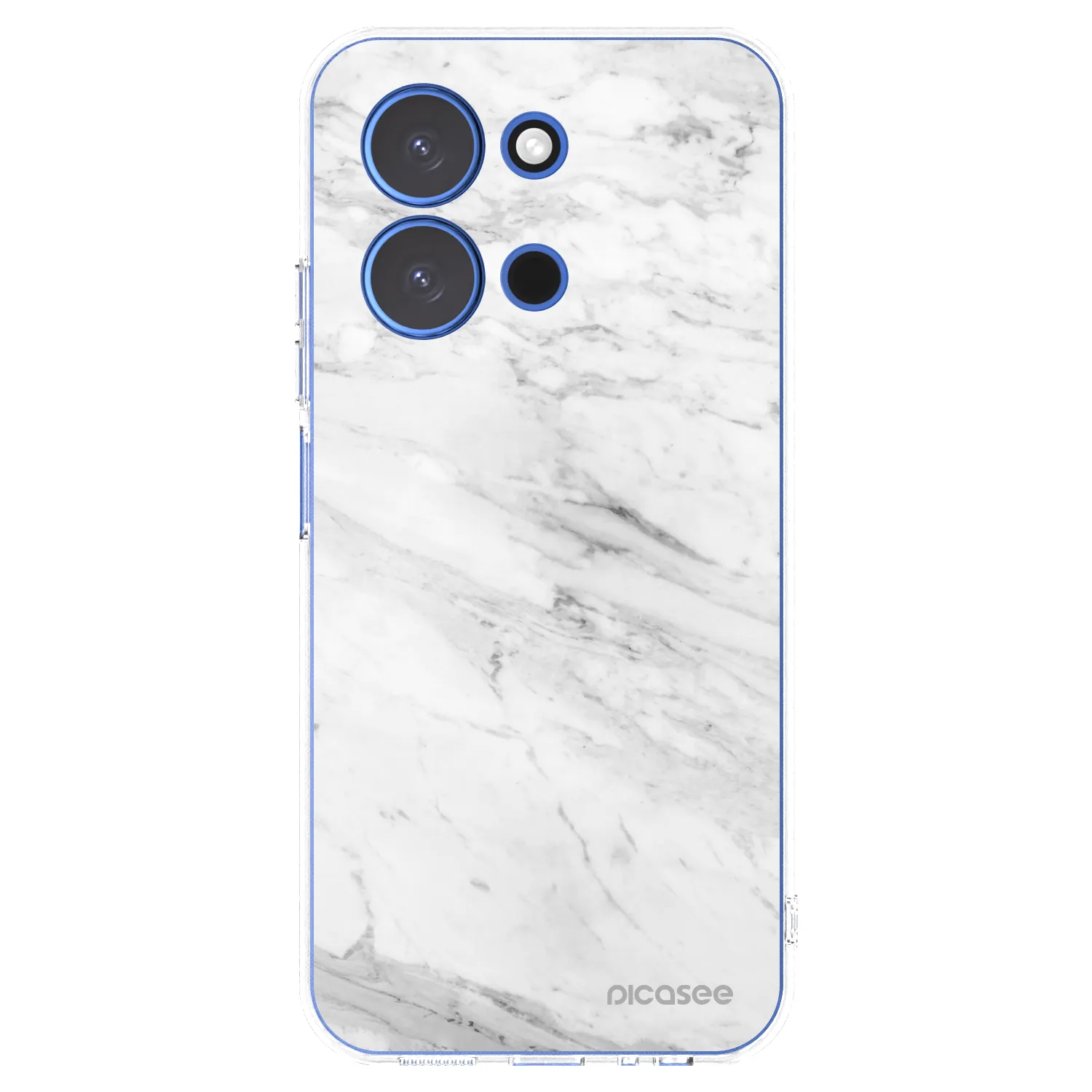 Picasee silikonska prozirna maskica za Xiaomi Redmi 15C 4G - White marble