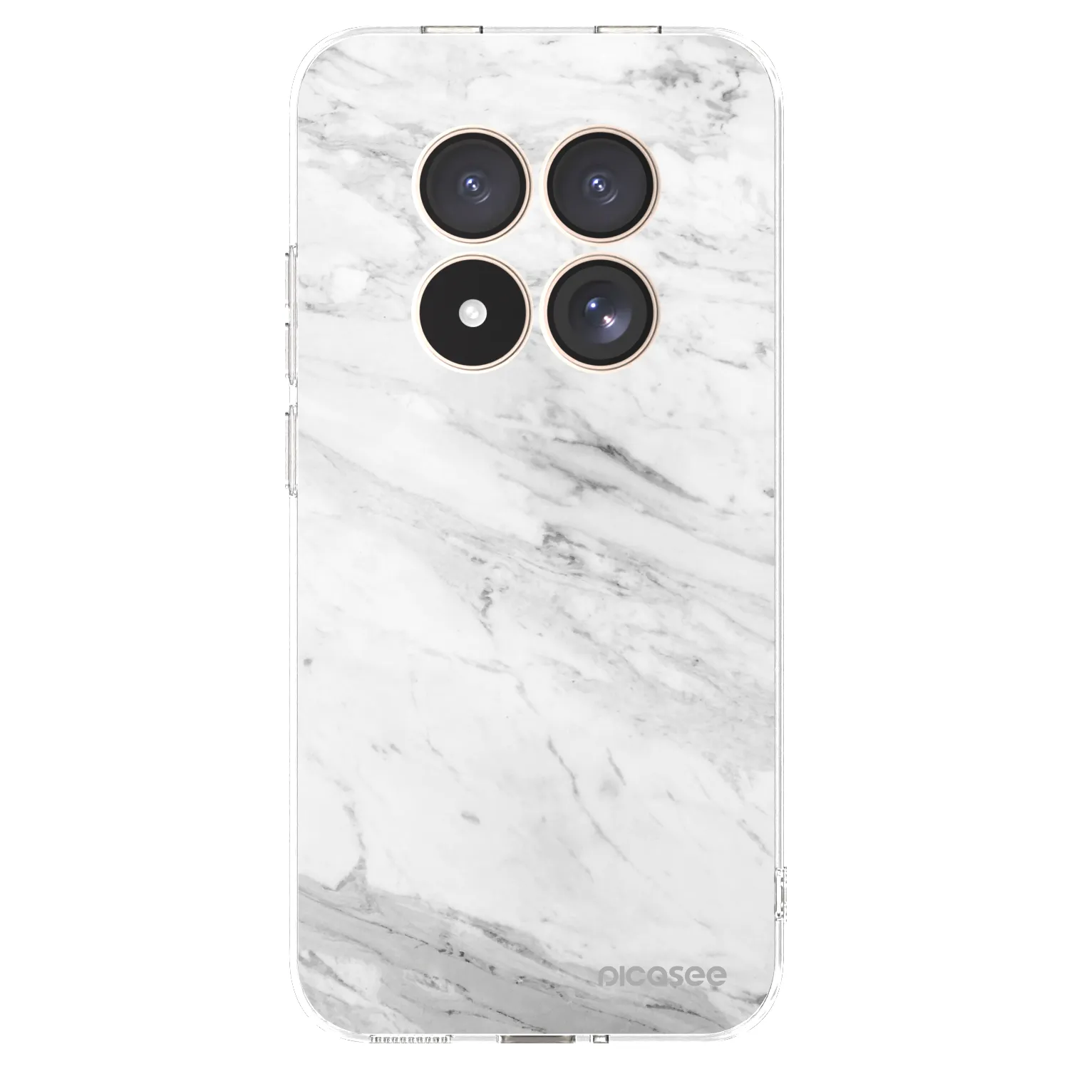 Picasee silikonska prozirna maskica za Xiaomi Redmi Note 15 Pro 4G - White marble