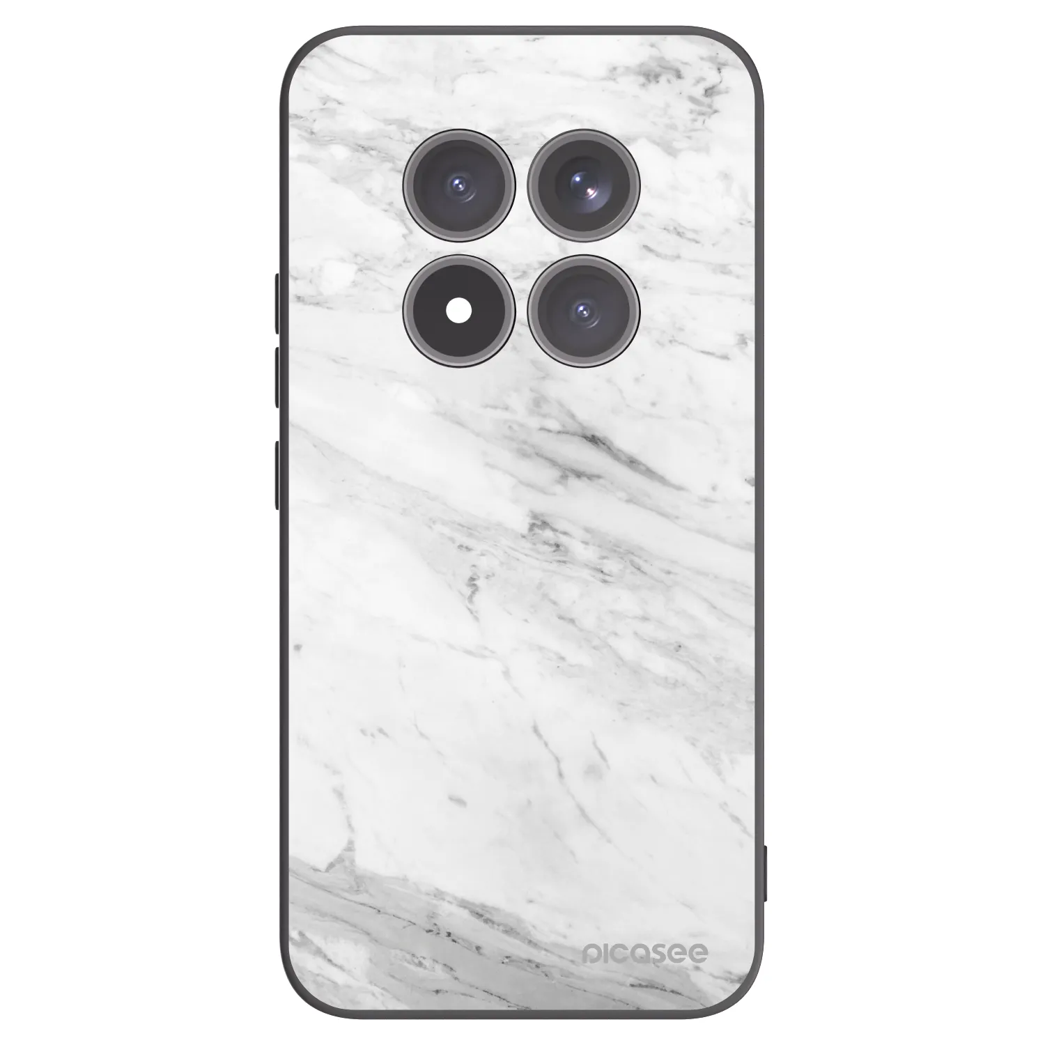 Picasee crna silikonska maskica za Xiaomi Redmi Note 15 Pro+ - White marble