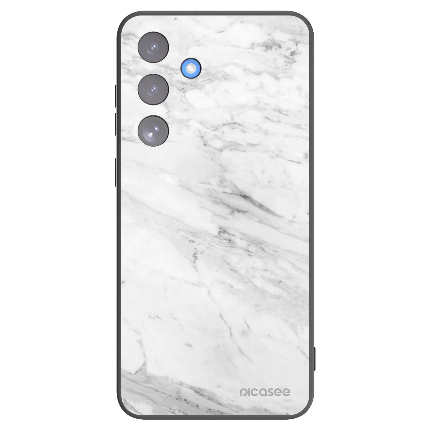 Picasee crna silikonska maskica za Samsung Galaxy S25 FE 5G - White marble