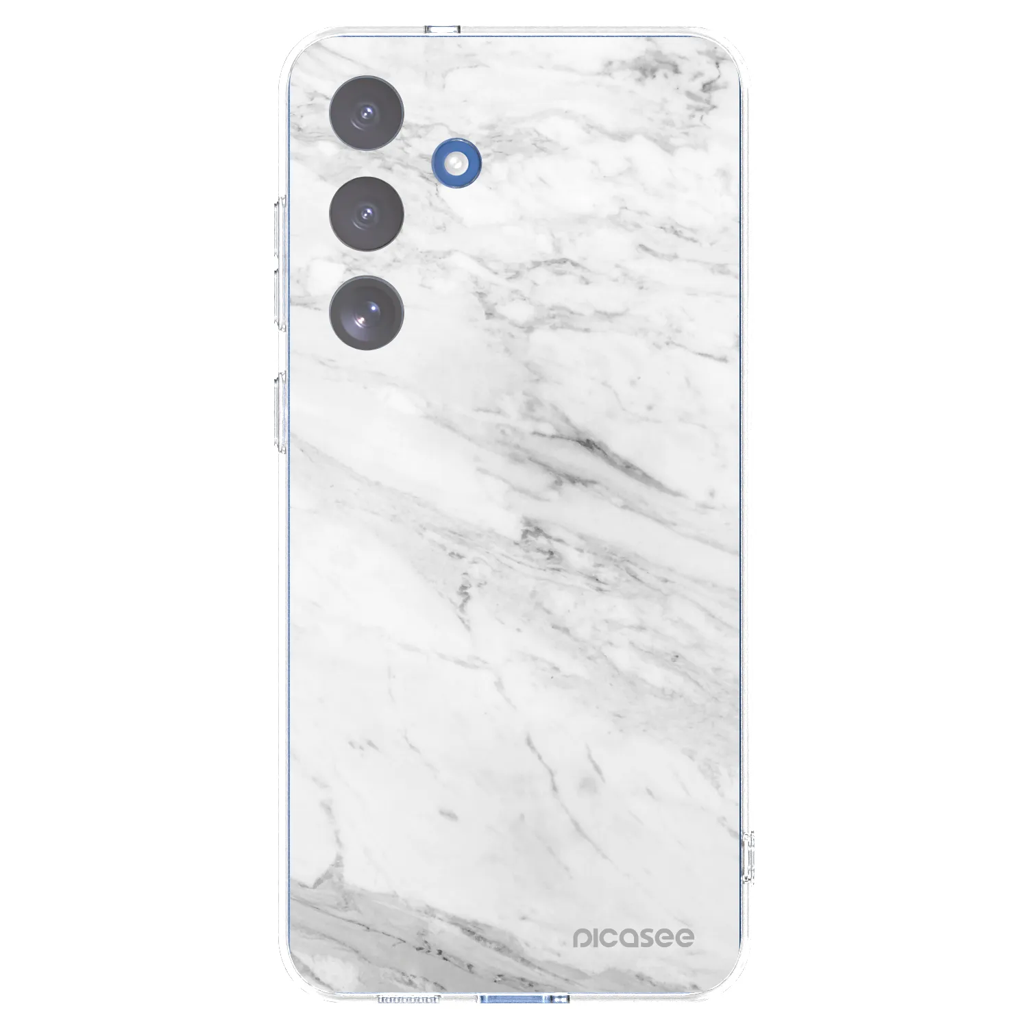 Picasee silikonska prozirna maskica za Samsung Galaxy S25 FE 5G - White marble