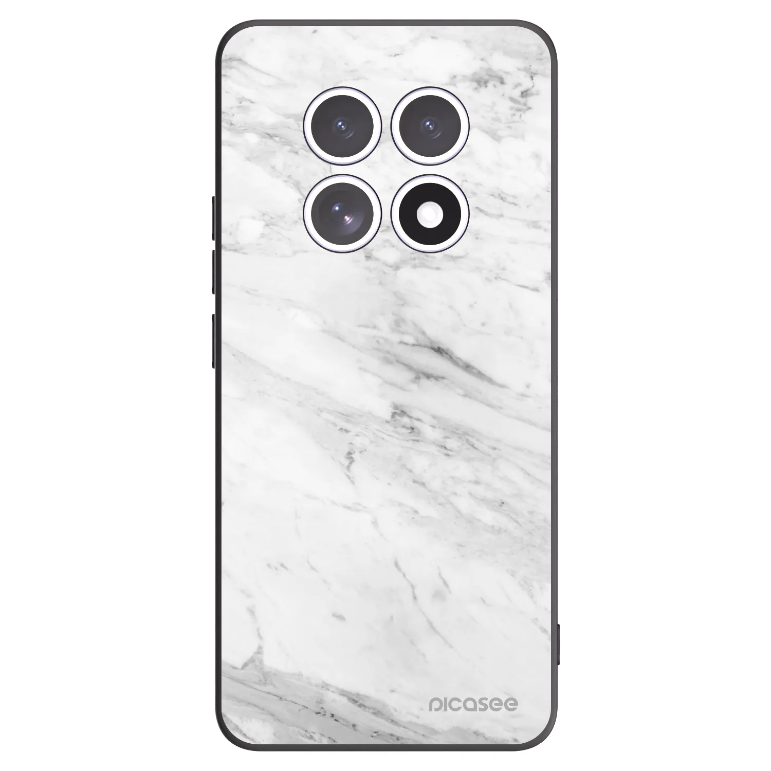 Picasee crna silikonska maskica za Xiaomi Redmi Note 15 - White marble