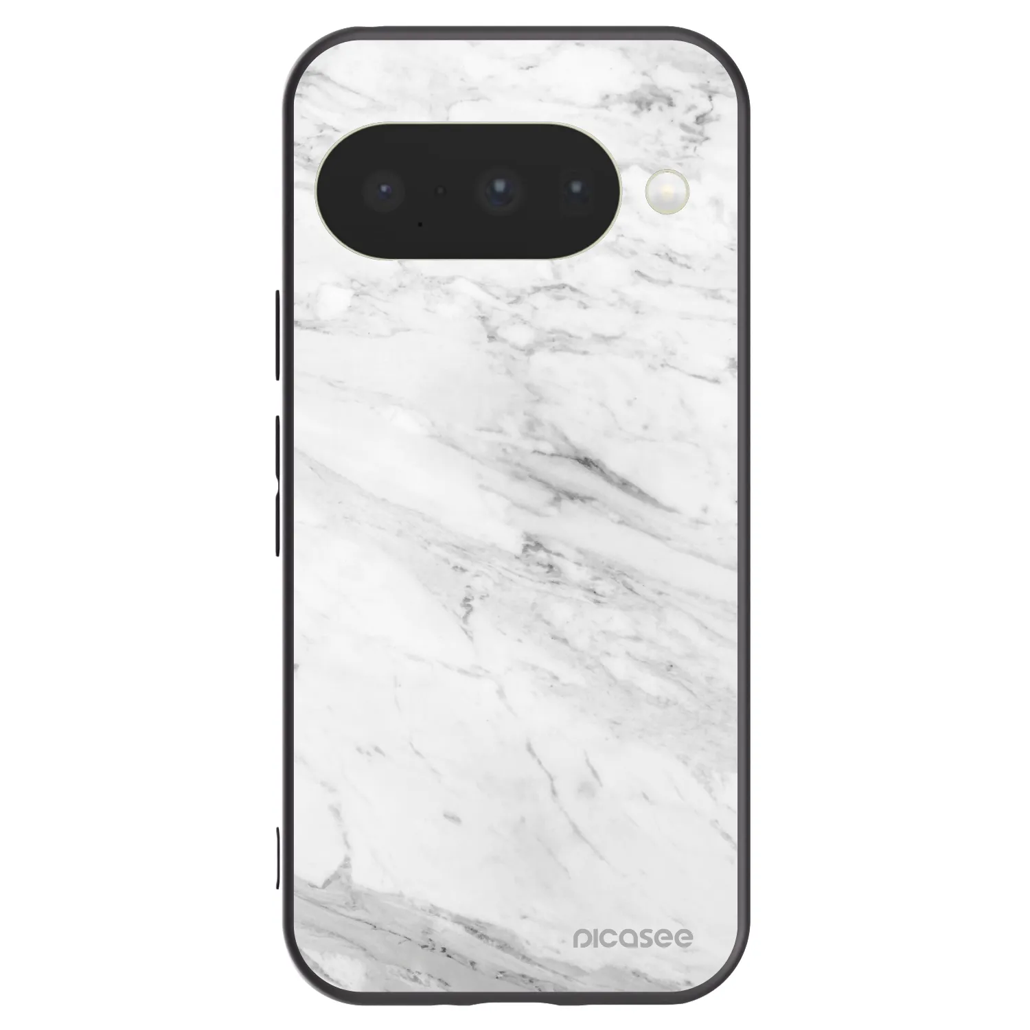 Picasee crna silikonska maskica za Google Pixel 10 - White marble