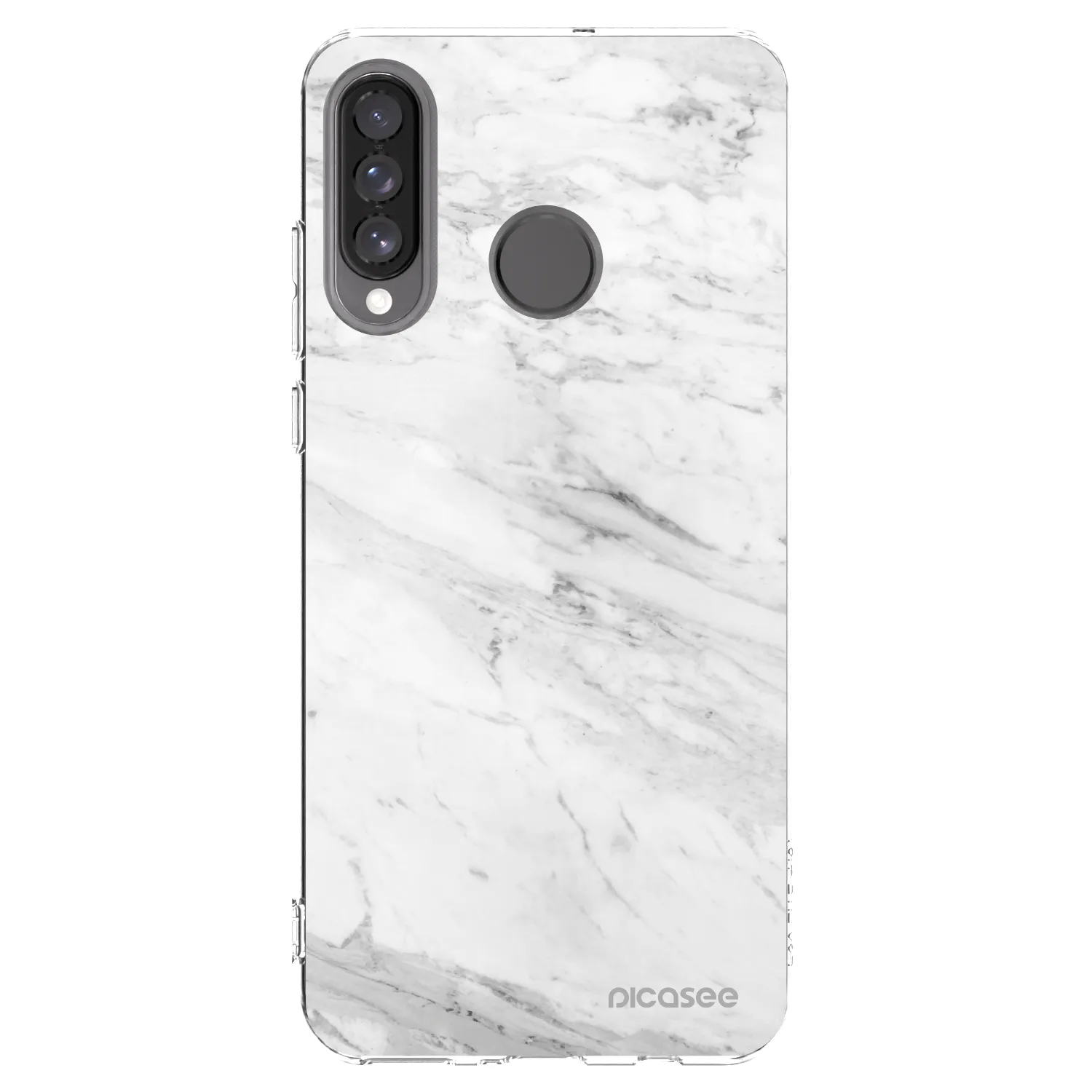 Picasee silikonska prozirna maskica za Huawei P30 Lite - White marble