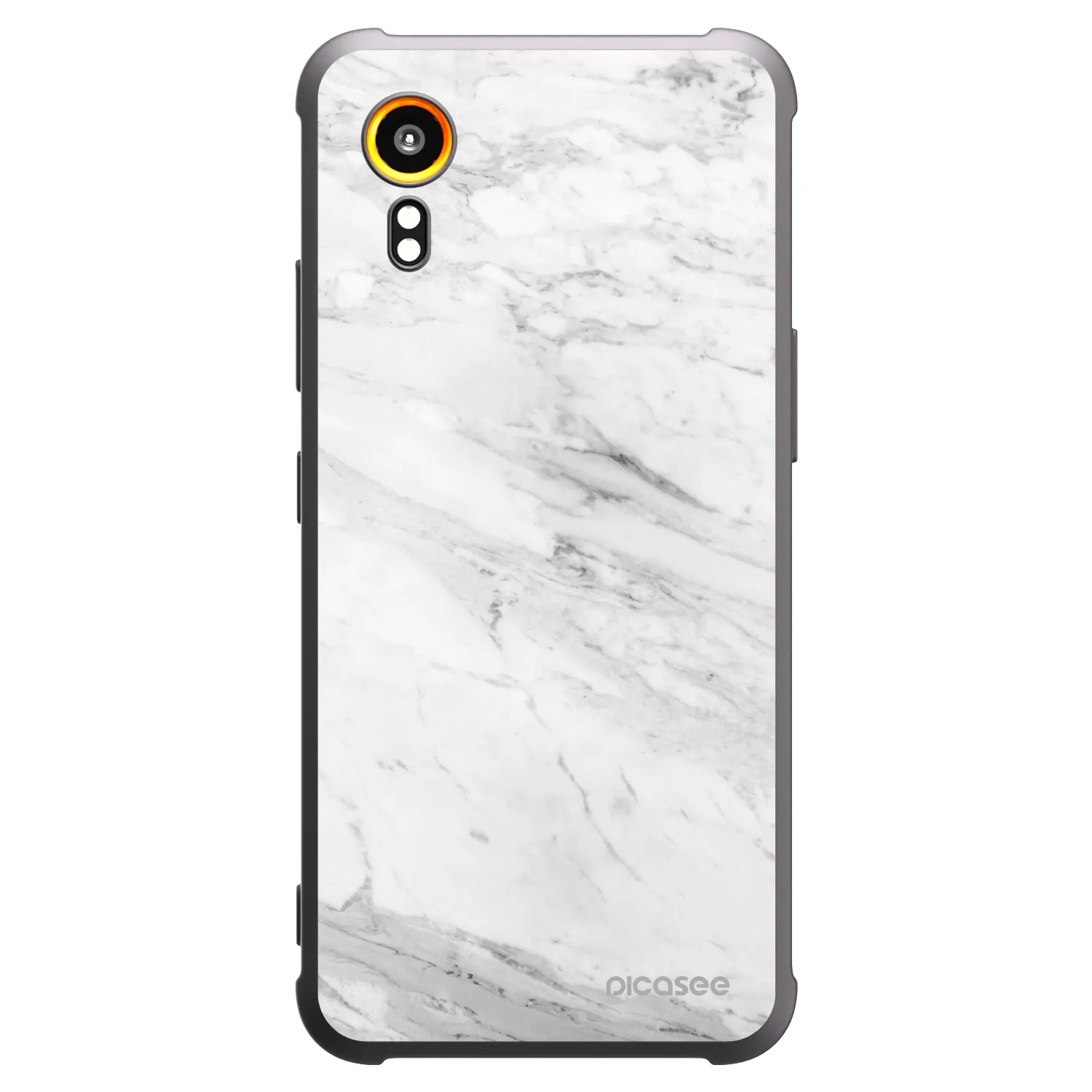 Picasee crna silikonska maskica za Samsung Galaxy Xcover 7 - White marble