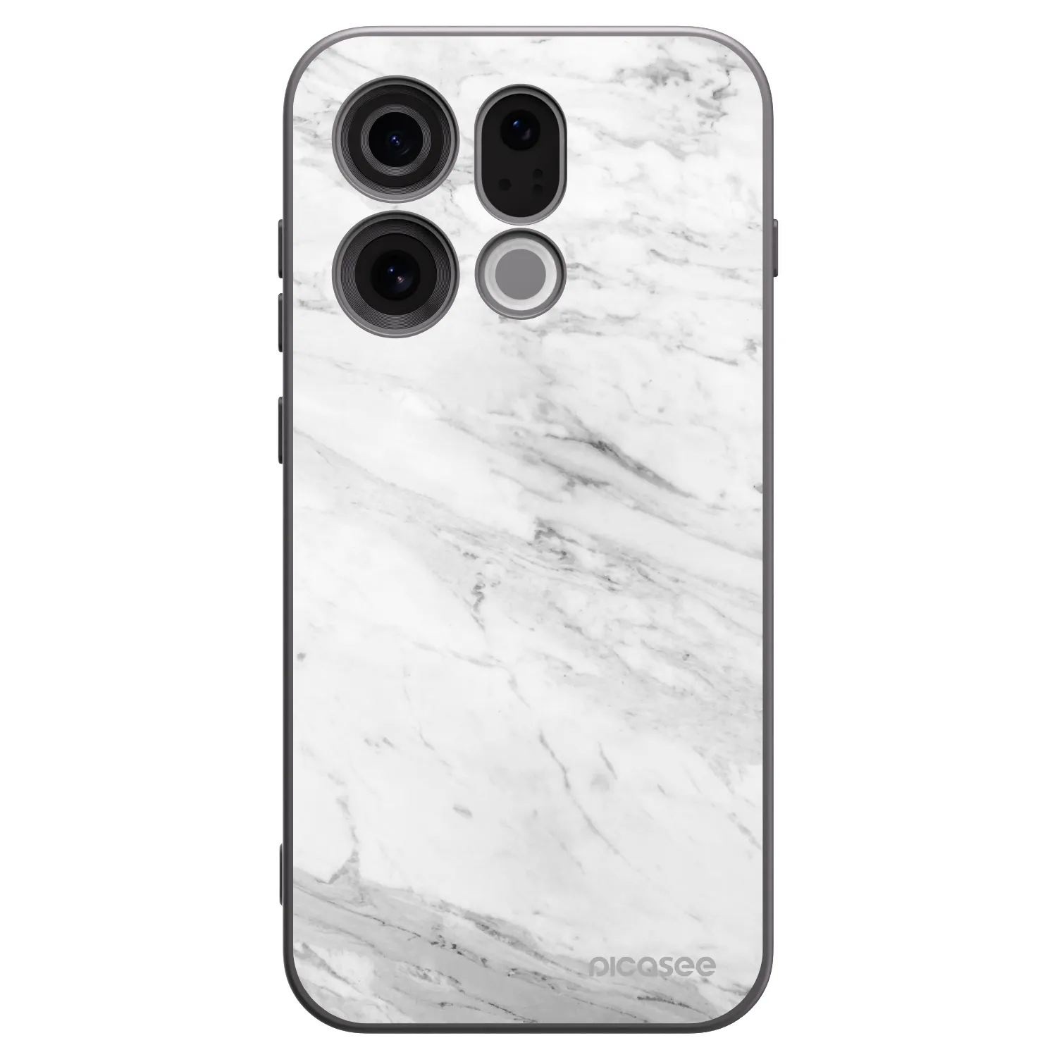 Picasee crna silikonska maskica za OPPO Find X9 - White marble